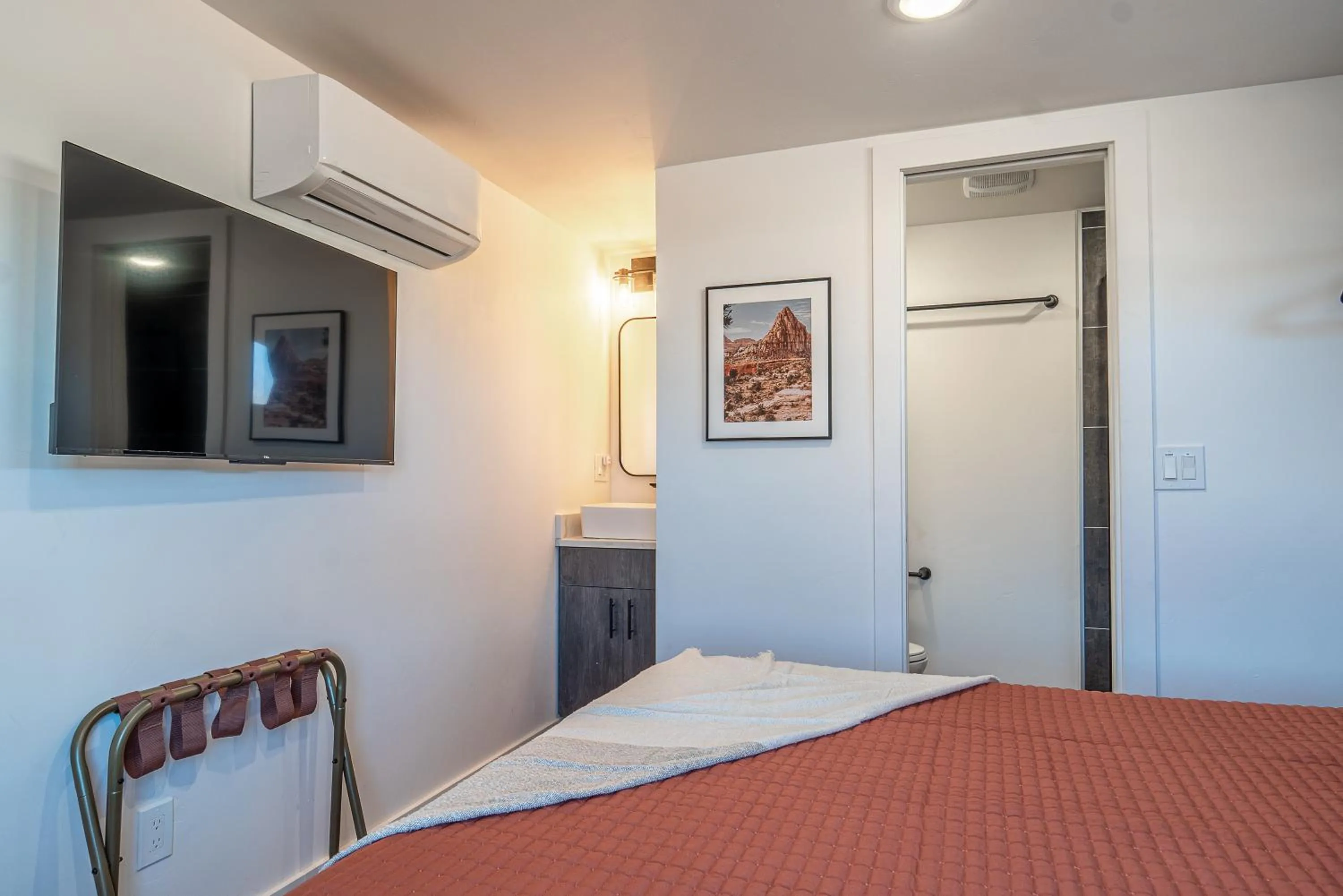 Bed in Casitas at Capitol Reef