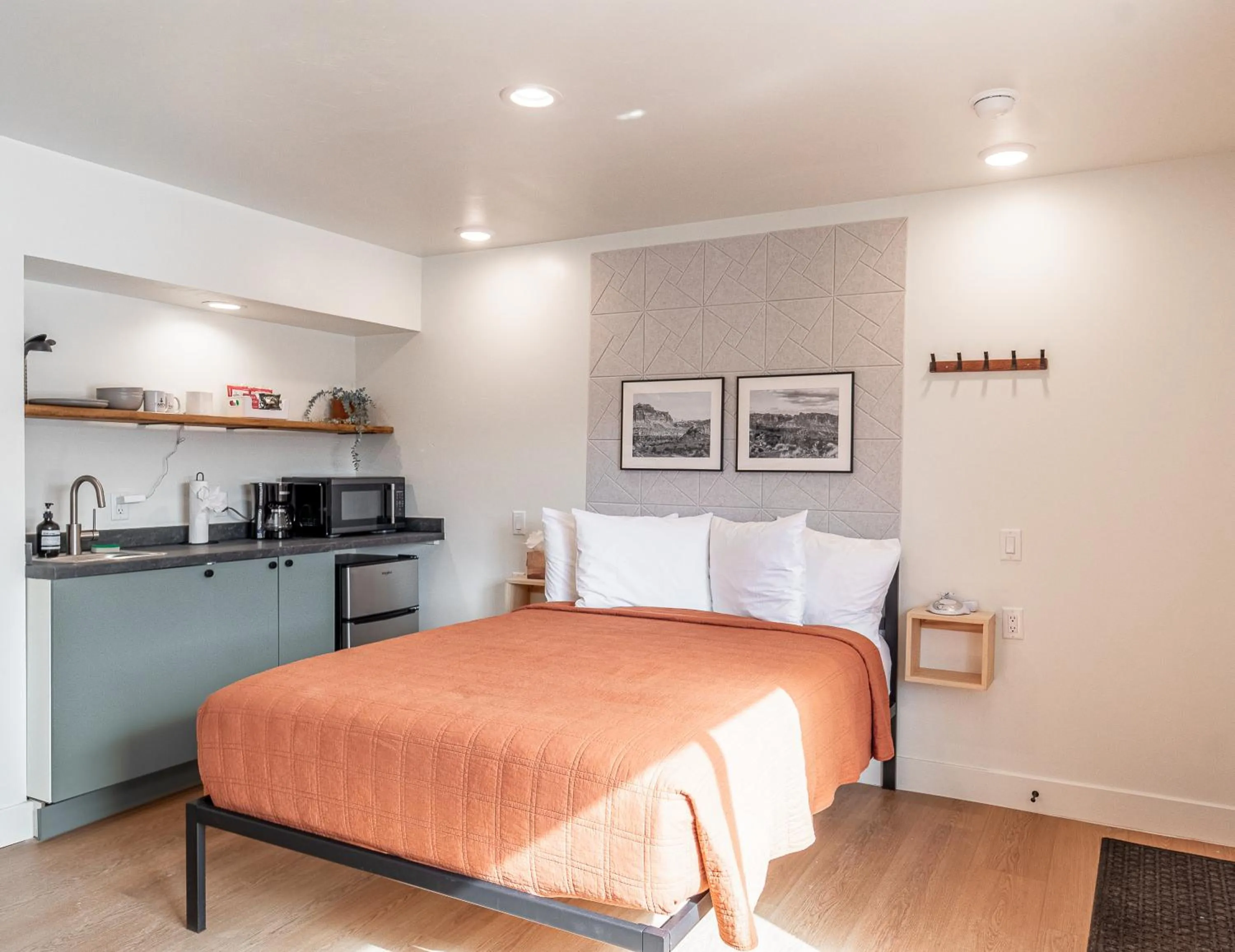 Bed in Casitas at Capitol Reef