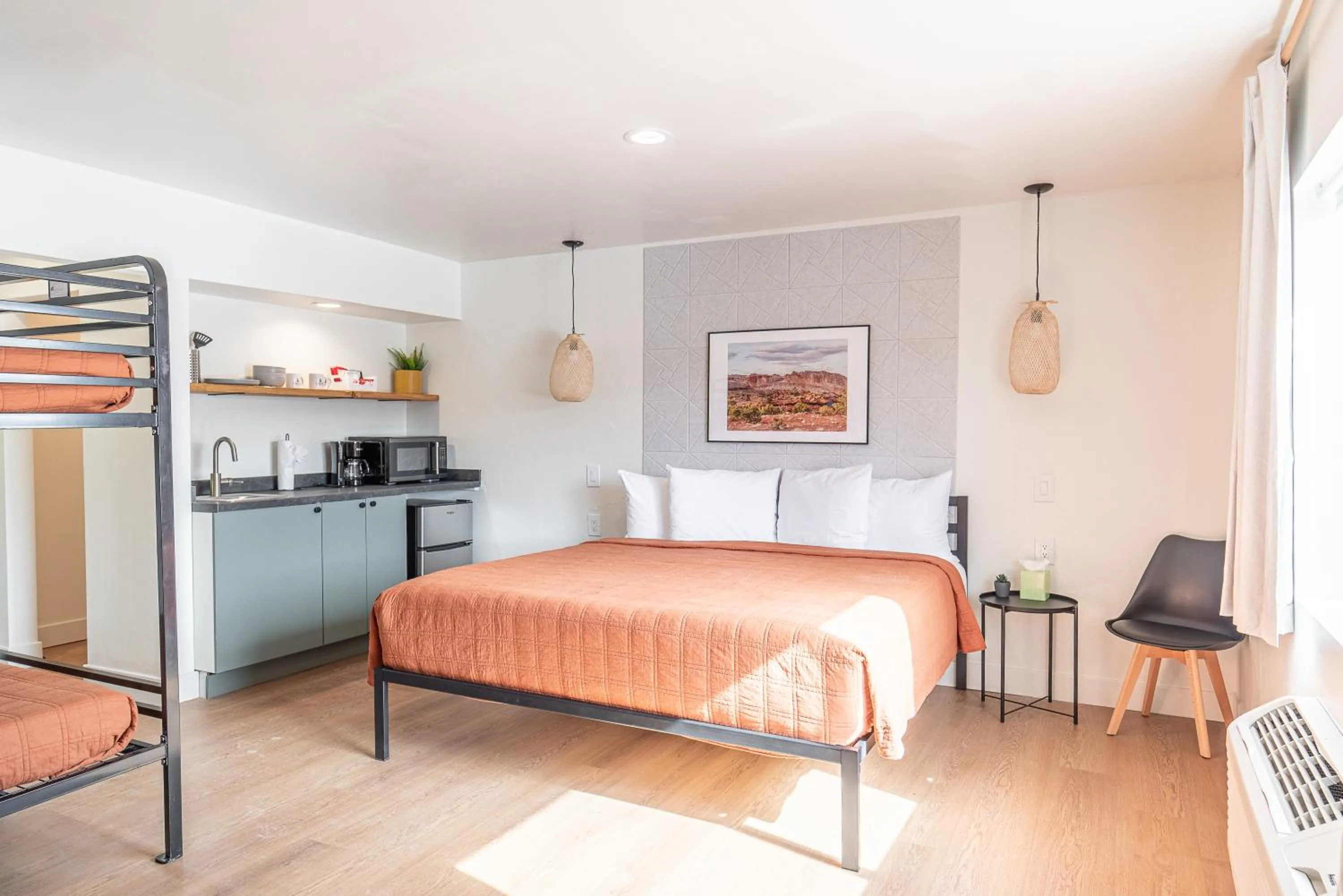 Bed in Casitas at Capitol Reef