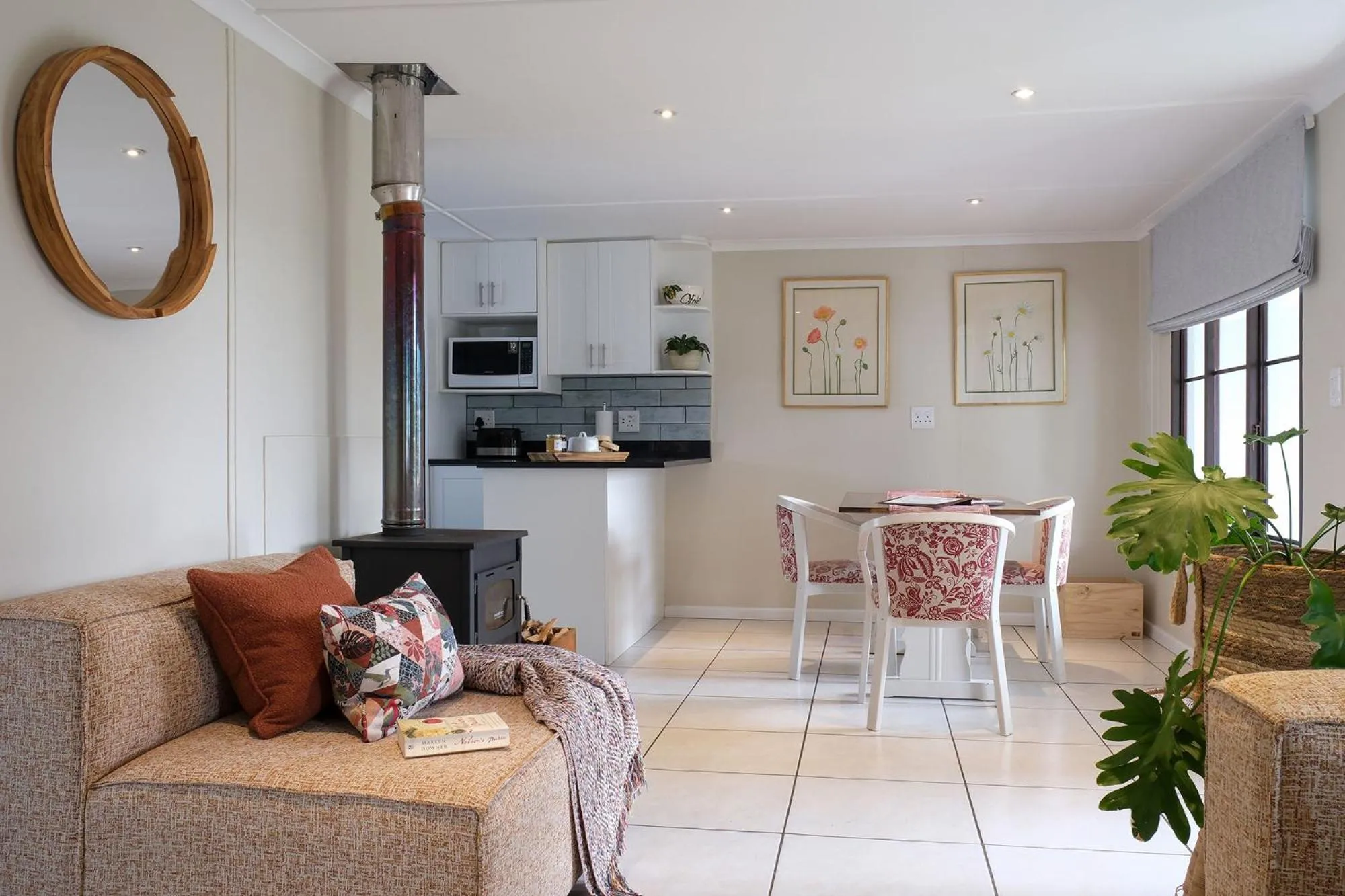 Seating area in High Season Farm Luxury Cottages