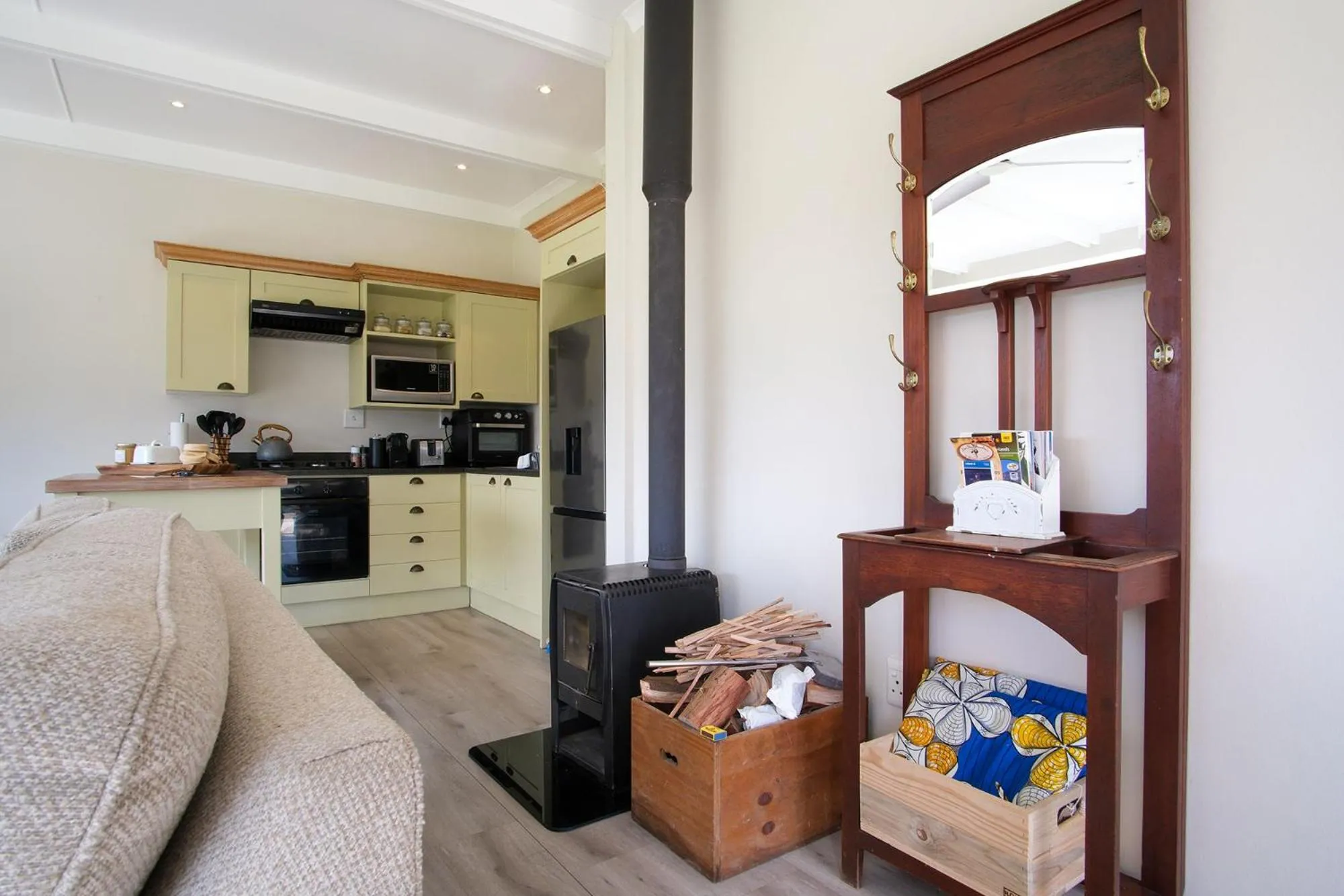 fireplace in High Season Farm Luxury Cottages