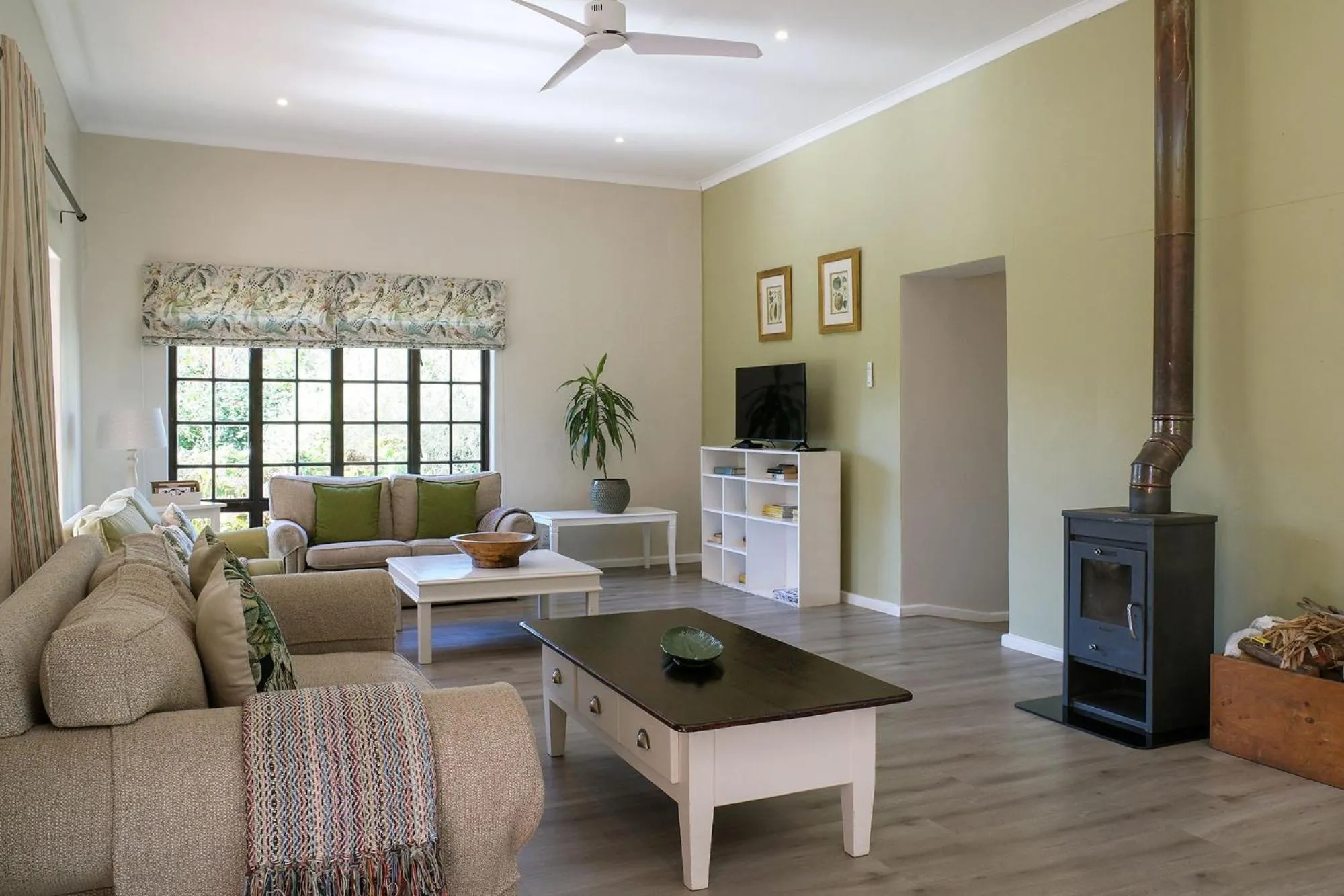 Seating area in High Season Farm Luxury Cottages