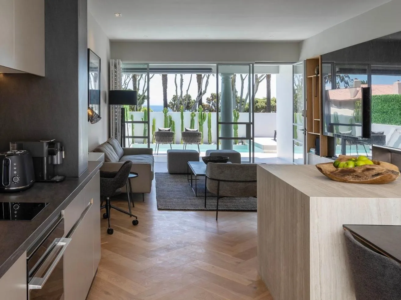 Living room in South Beach Camps Bay Boutique Hotel