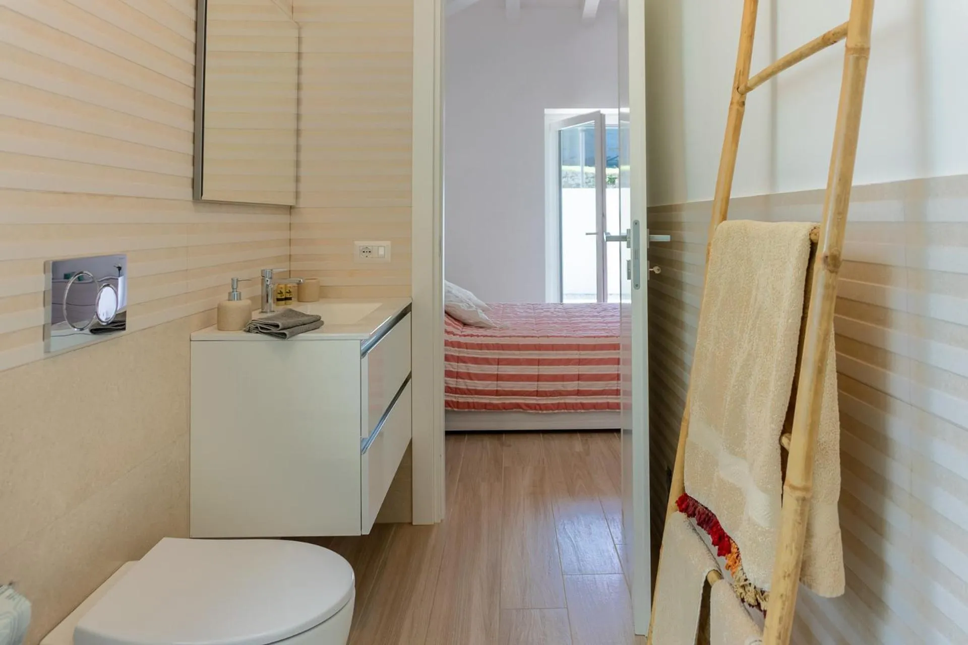 Toilet in Green Woody Home