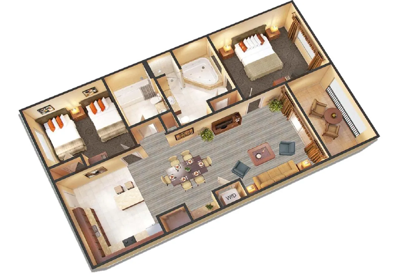 Floor plan in Cozy Orlando Resort Condo 4Mi from Disney