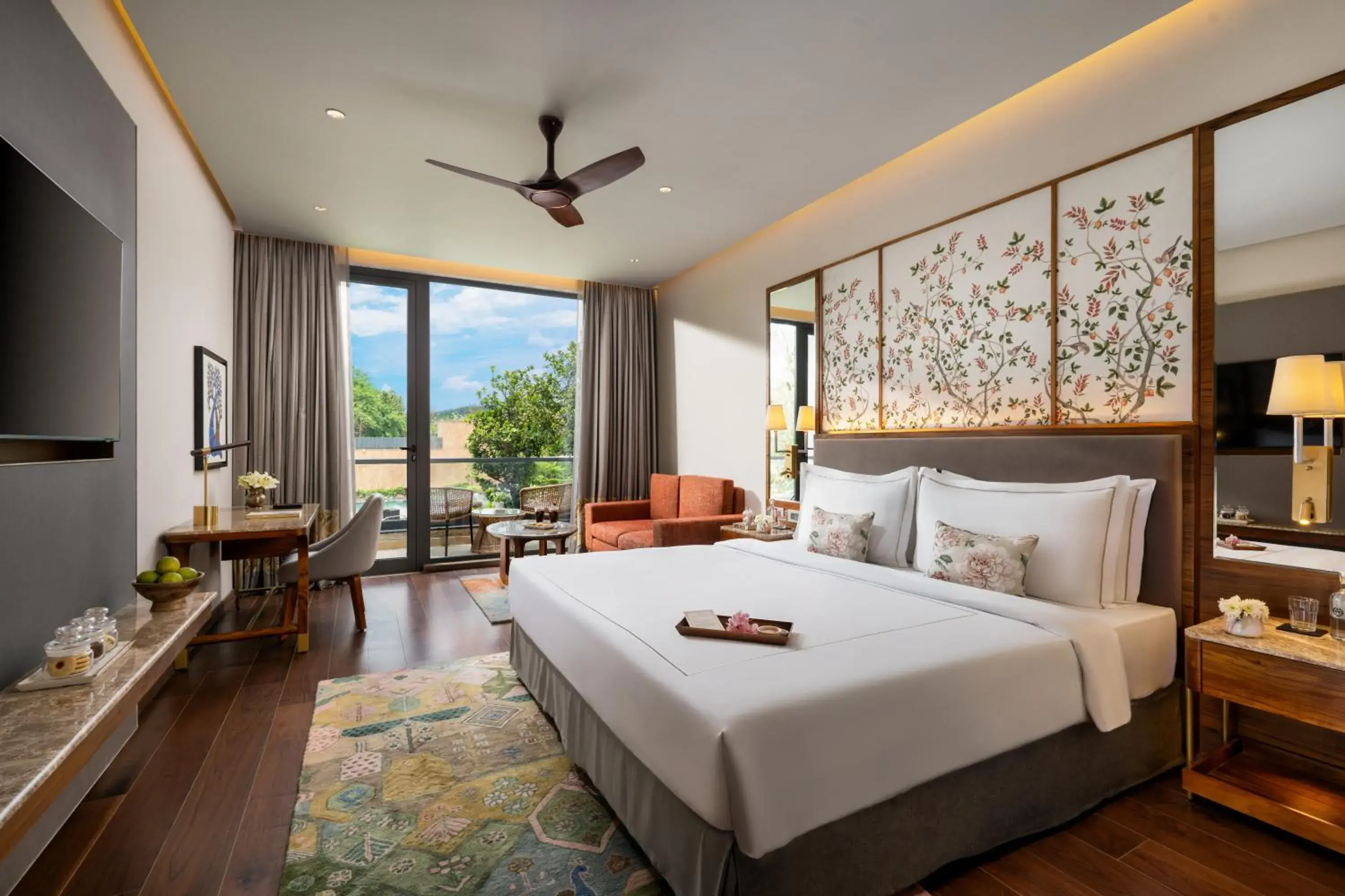 Deluxe Pool View Room with Balcony - King Bed in Taj Damdama Lake Resort & Spa, Gurugram Deluxe Pool View Room with Balcony - King Bed in Taj Damdama Lake Resort & Spa, Gurugram