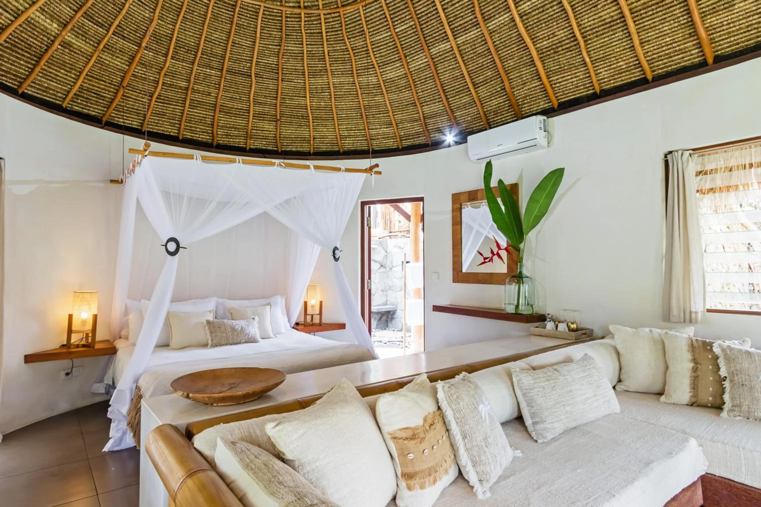 Bed in Acacia Bungalows Bingin