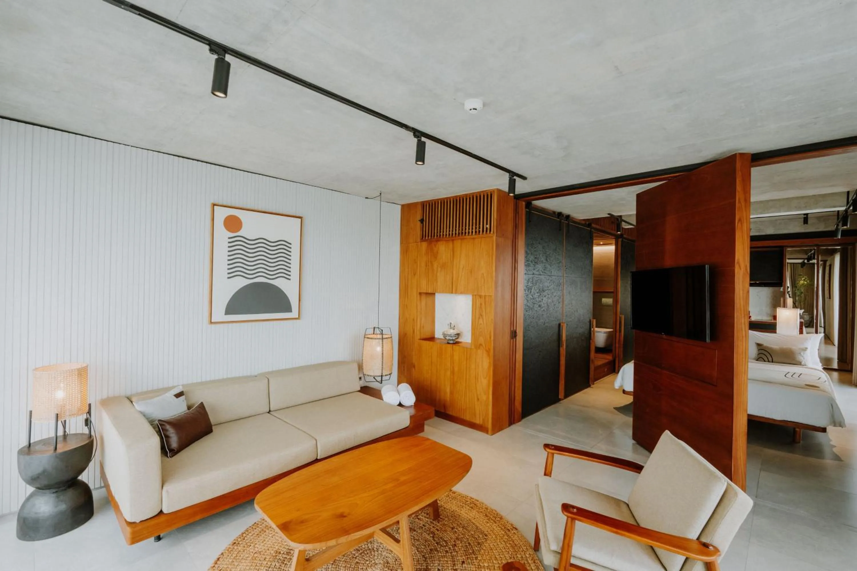 Living room, Bed in The Komu Canggu Bali