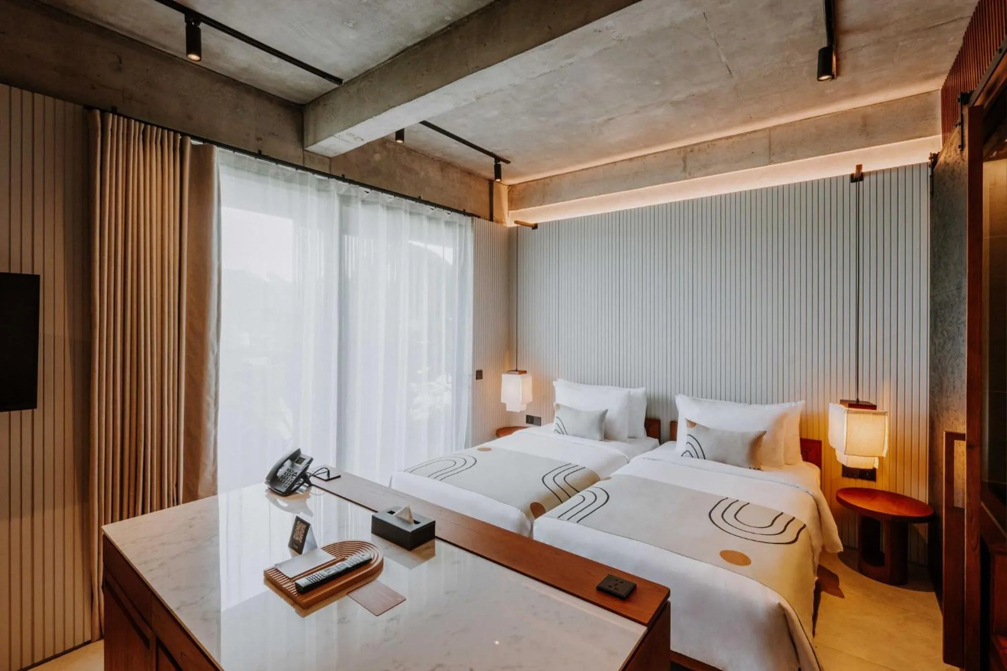 Bedroom, Bed in The Komu Canggu Bali