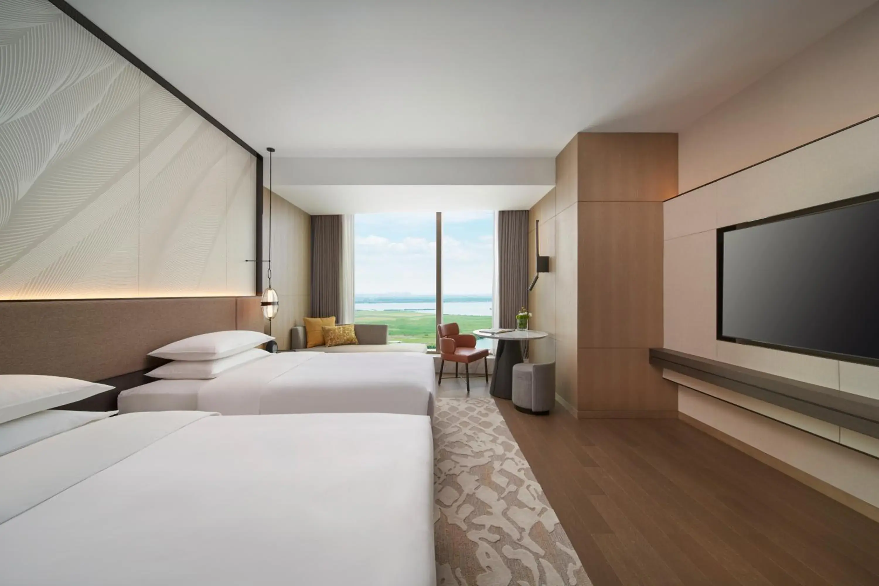 Twin Room with Lake View - single occupancy - Club Access in Hyatt Regency Changshu Kuncheng Lake Twin Room with Lake View - single occupancy - Club Access in Hyatt Regency Changshu Kuncheng Lake