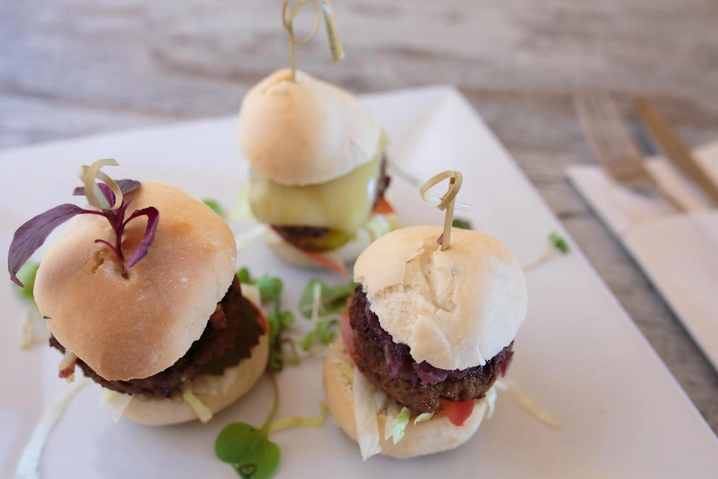 Food close-up in Landhuis Klein Santa Martha Boutique Hotel Restaurant.