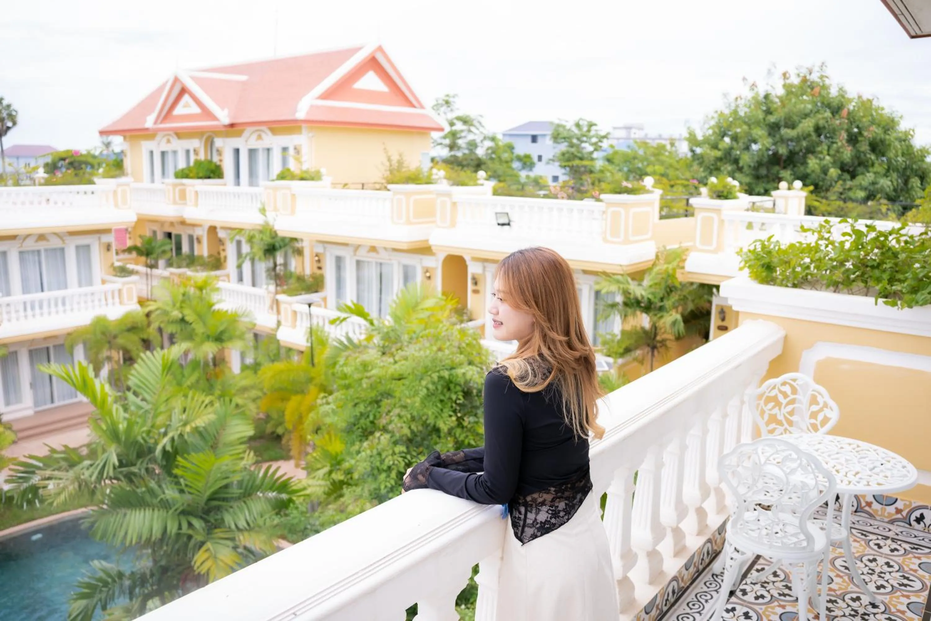 Garden in Sokchea Kampot Hotel