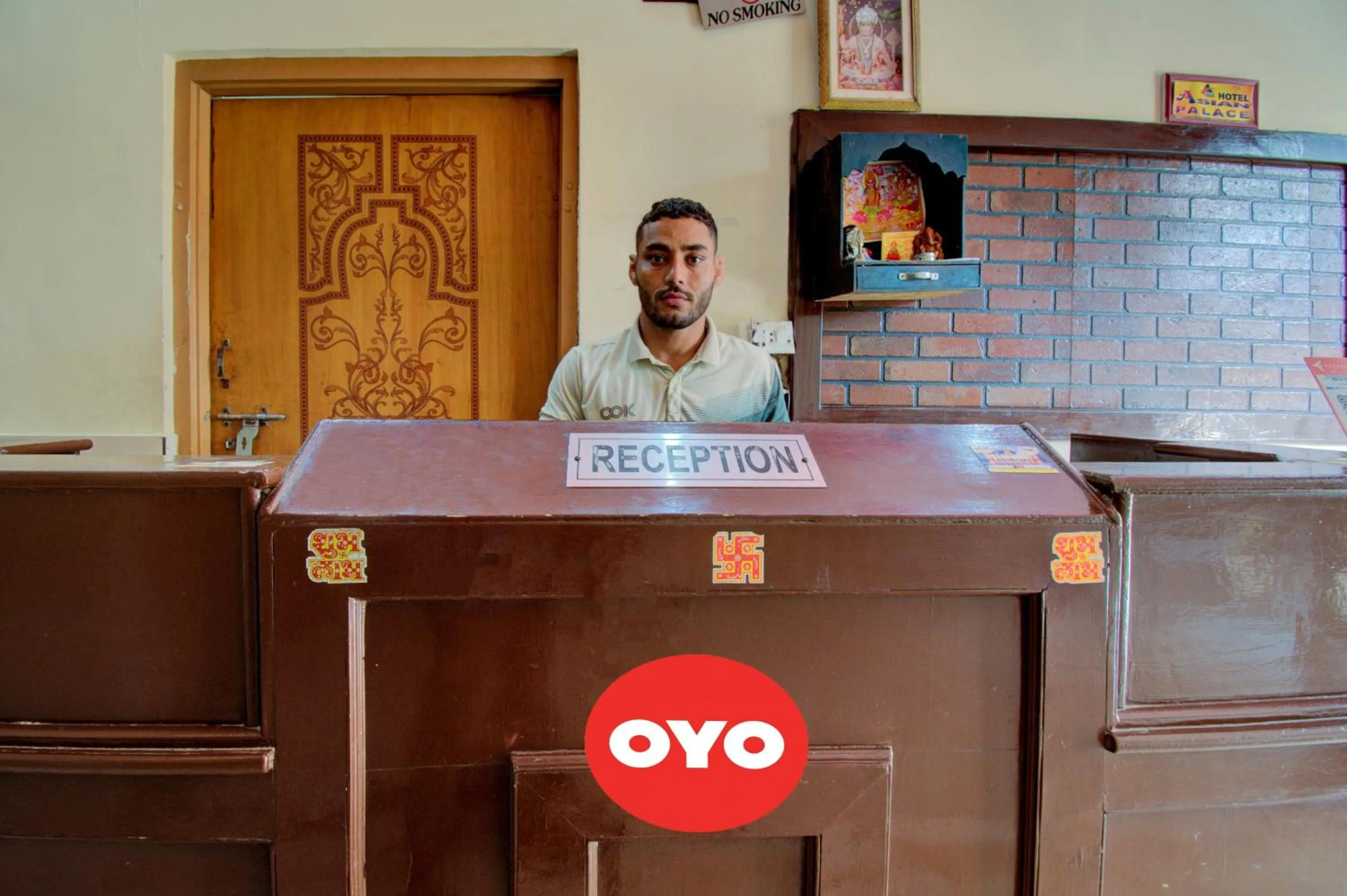 Lobby or reception in Hotel O Asian palace near jalmahal amer jaipur city