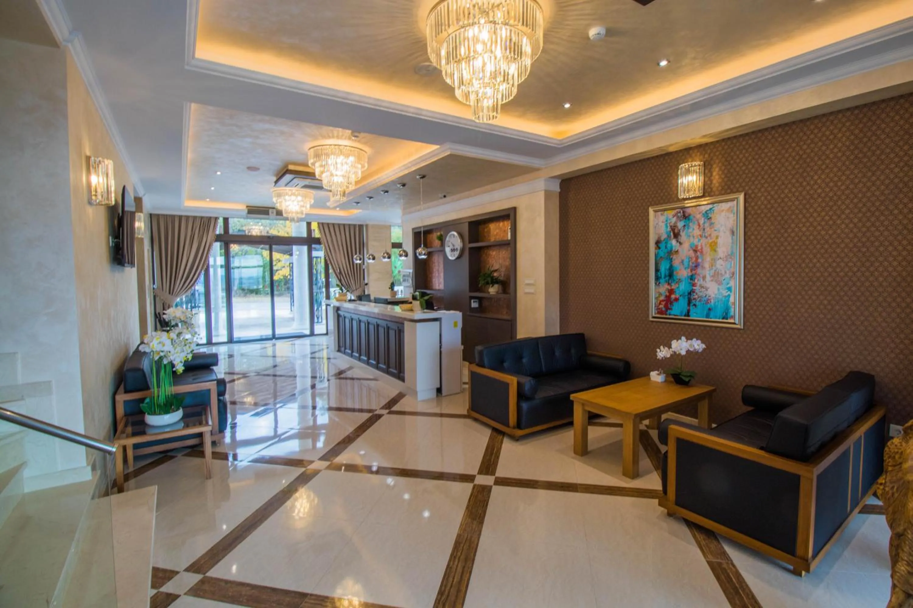 Lobby or reception in Hotel Bohemi