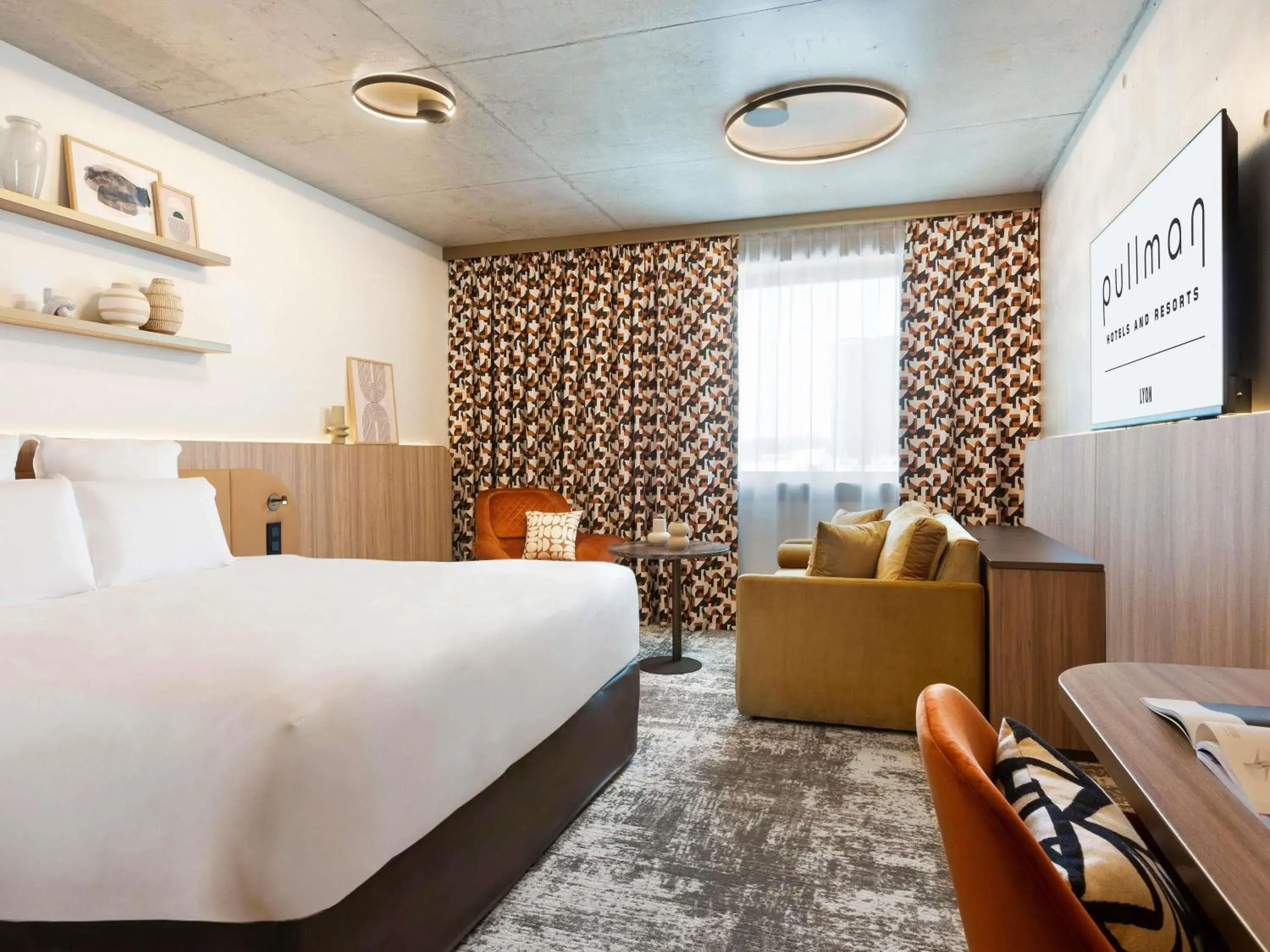 Executive Double Room with One Double Bed and One Sofa Bed in Pullman Lyon Executive Double Room with One Double Bed and One Sofa Bed in Pullman Lyon