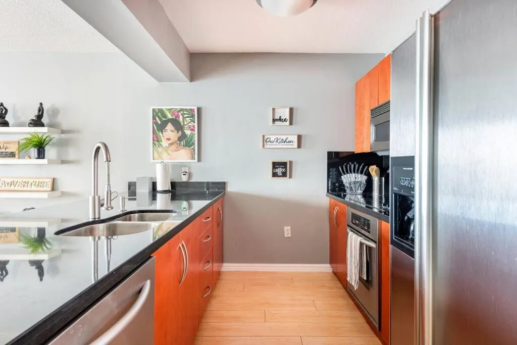 Kitchen or kitchenette in Brickell Center w/City & Bay View + FREE Parking!