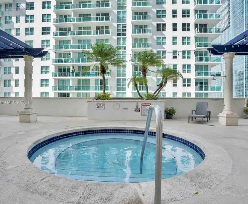 Pool view in Brickell Center w/City & Bay View + FREE Parking!
