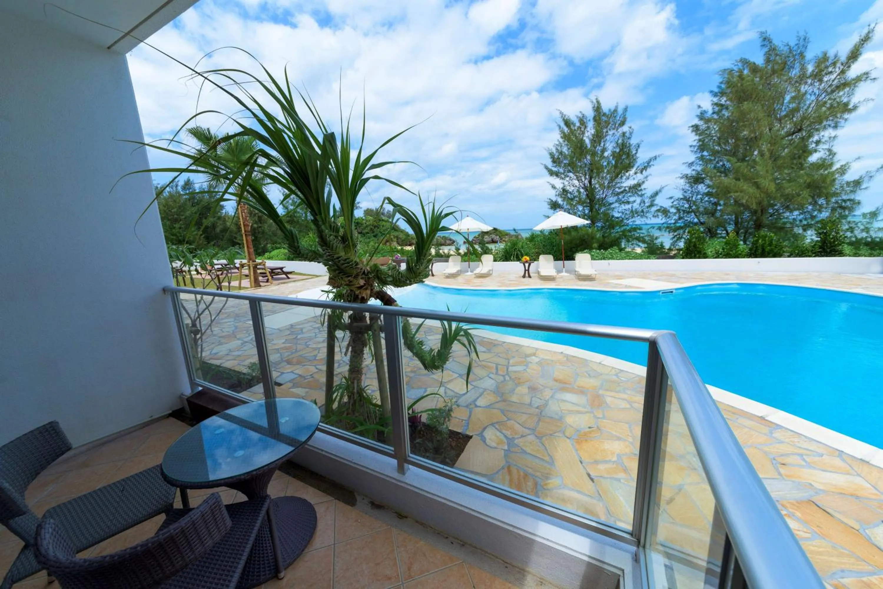 Pool view in Best Western Okinawa Onna Beach