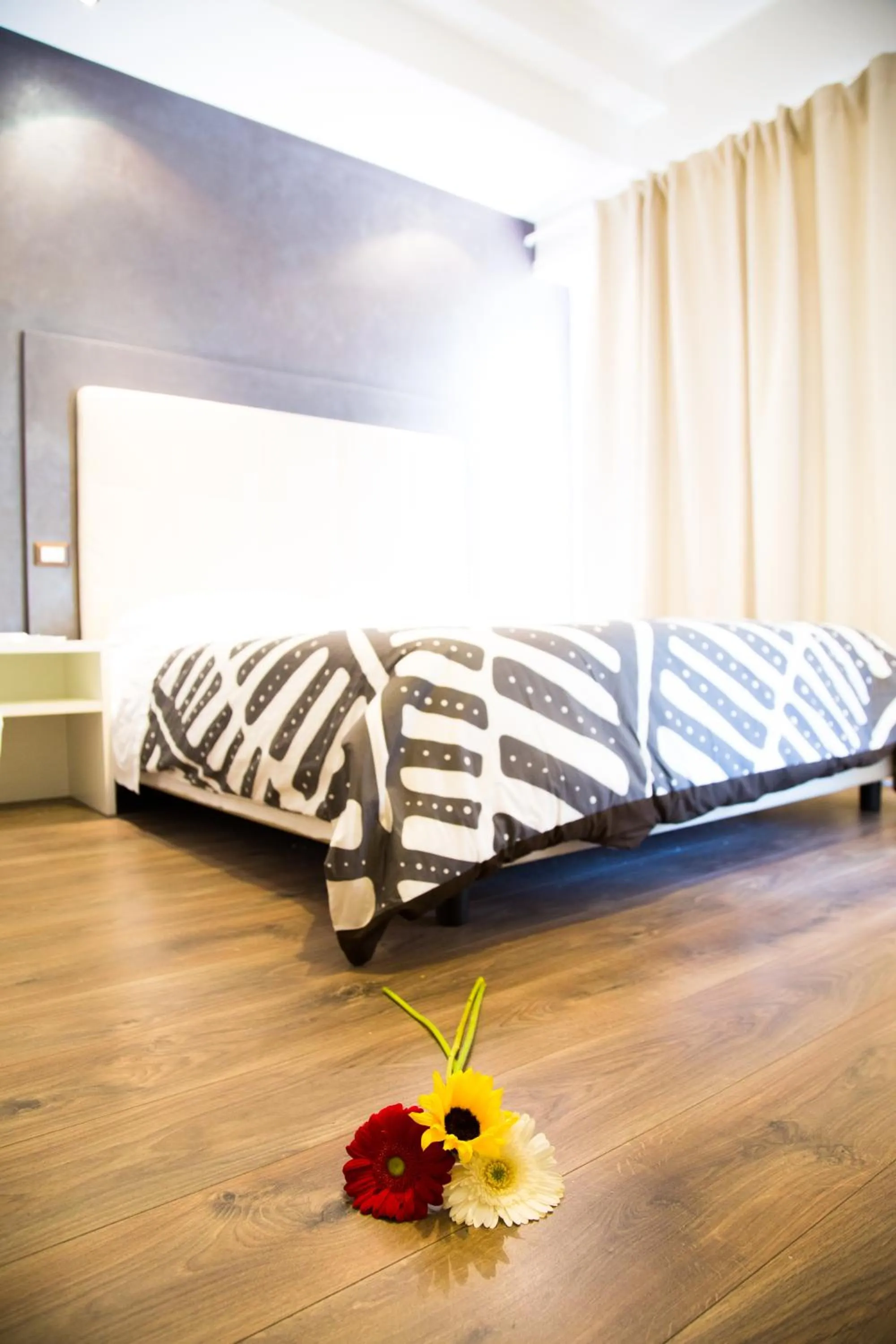Bed in Modern BnB