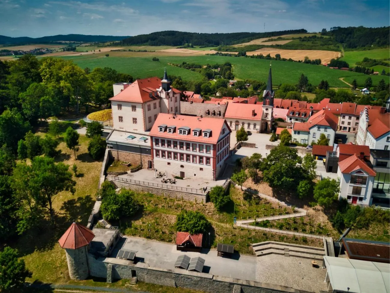 Bird's eye view in Schloss Geisa