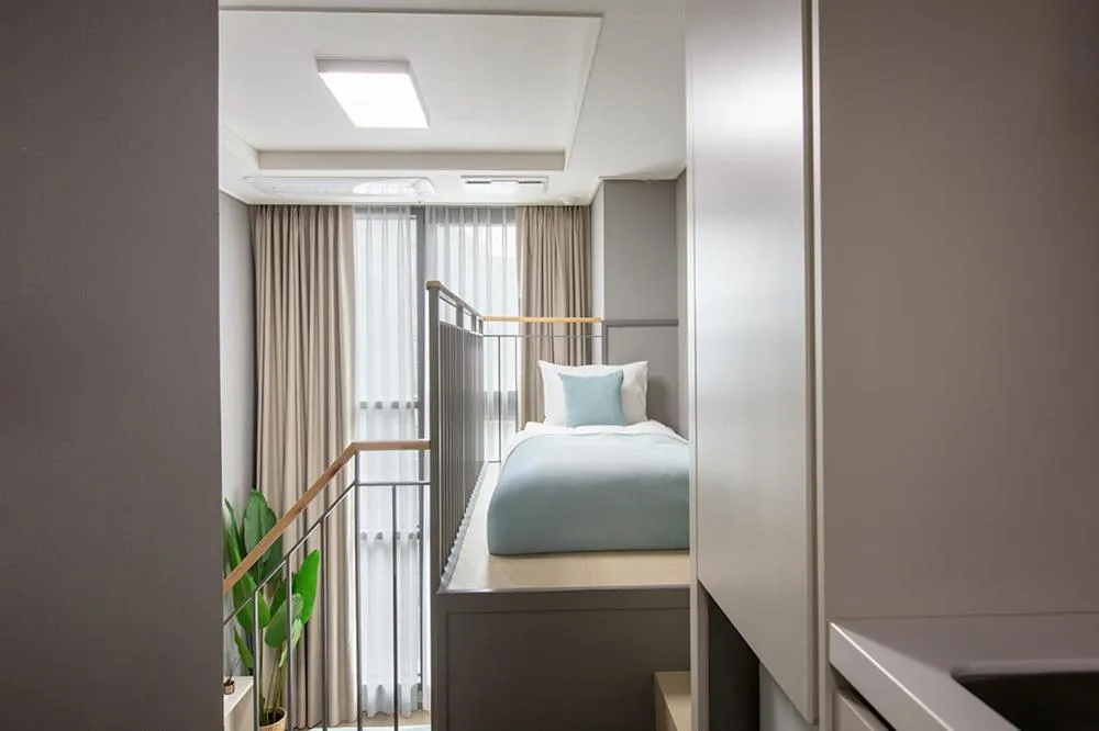 Bed in Sollago Myeongdong Hotel & Residence