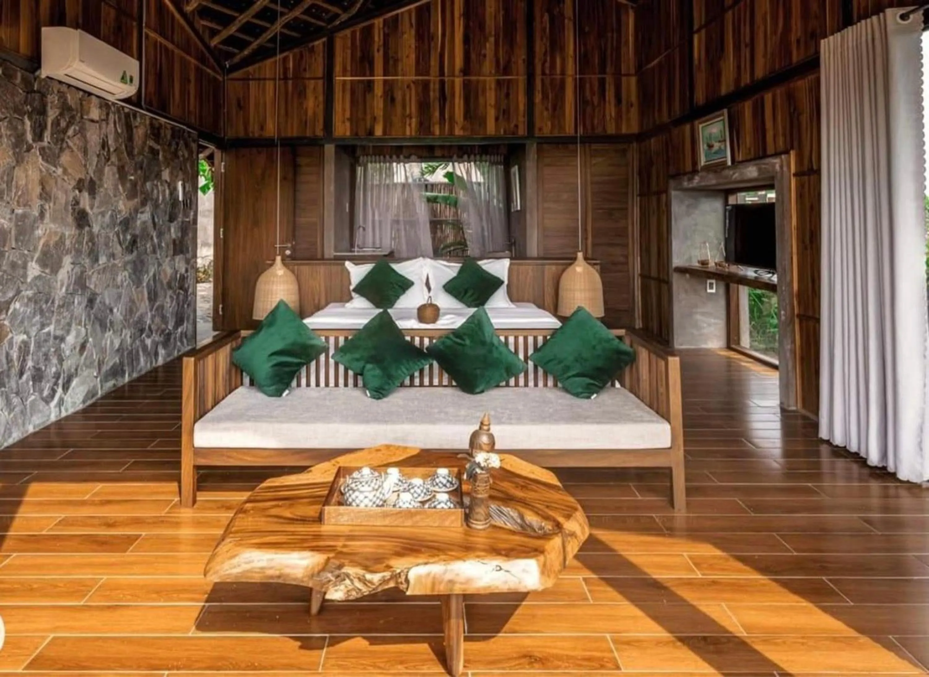 Bed in The Ruong Resort