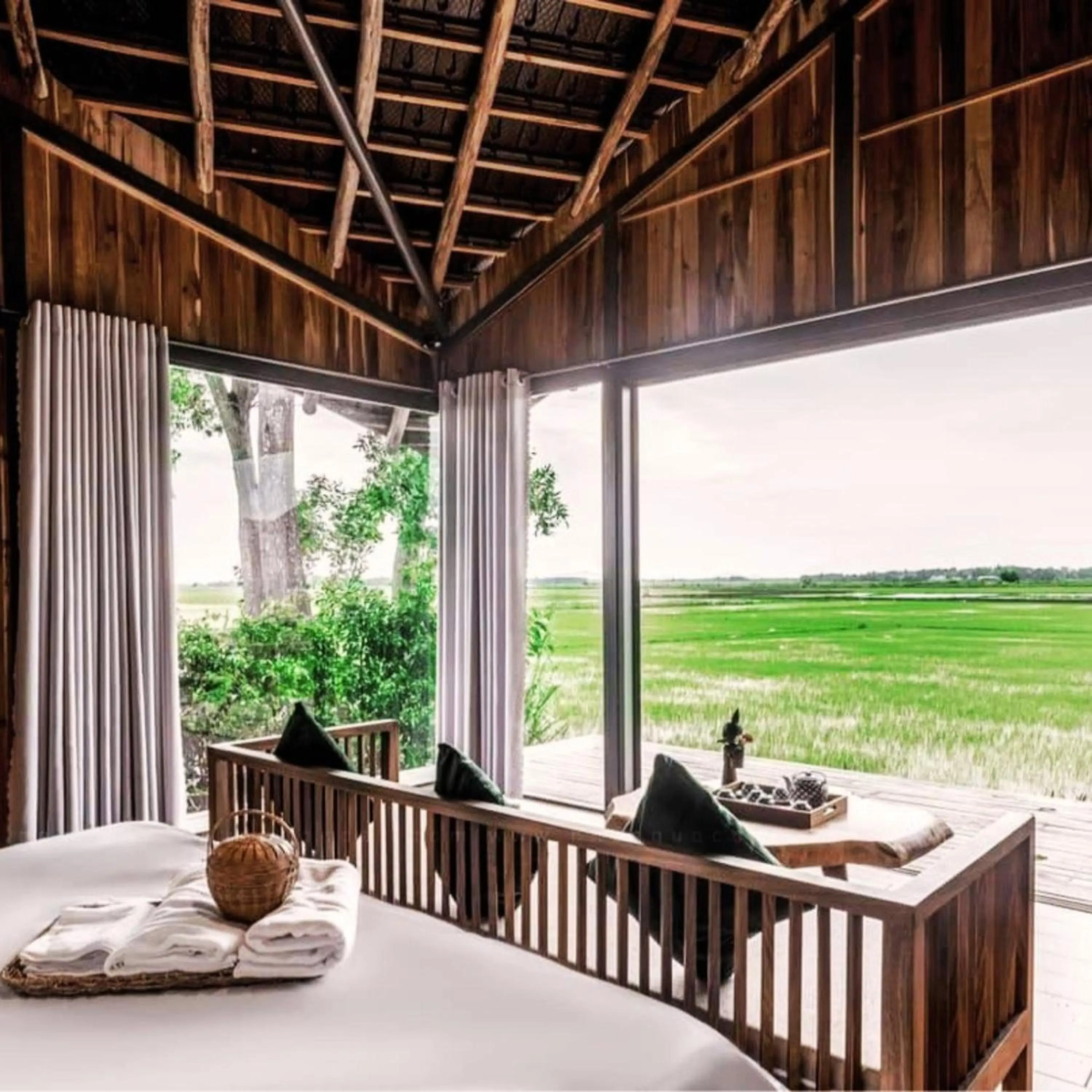 Bed in The Ruong Resort