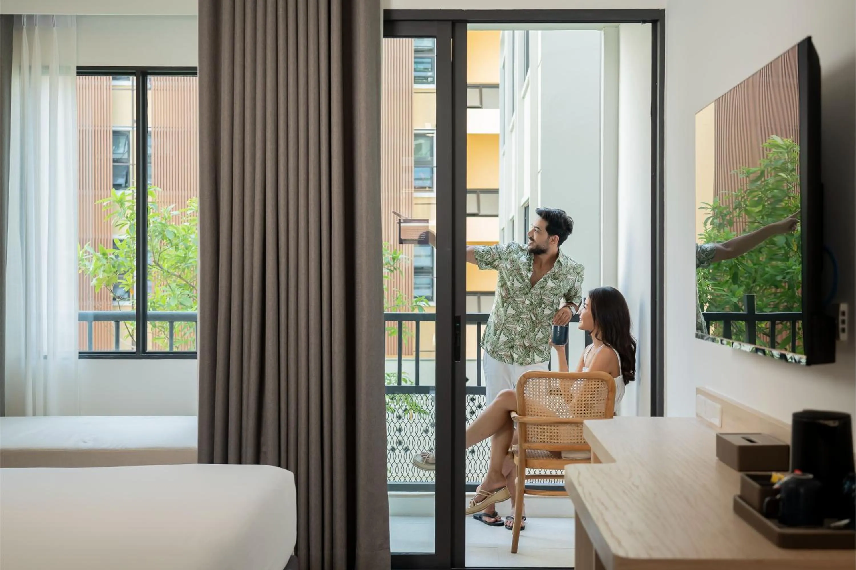 Balcony/Terrace, Bed in Pranakorn Heritage Hotel