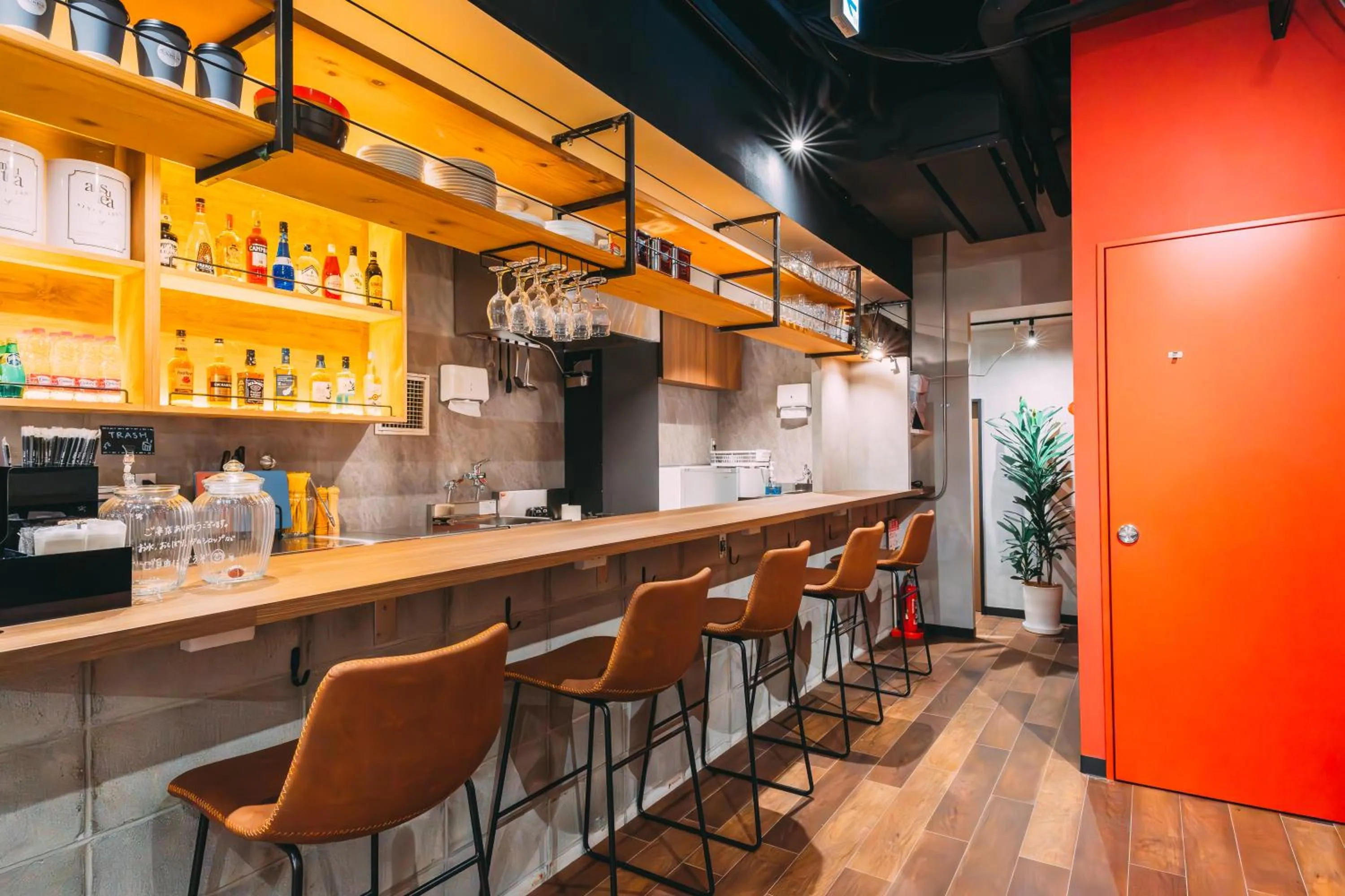 Lounge or bar in Tokyo Guesthouse HIVE