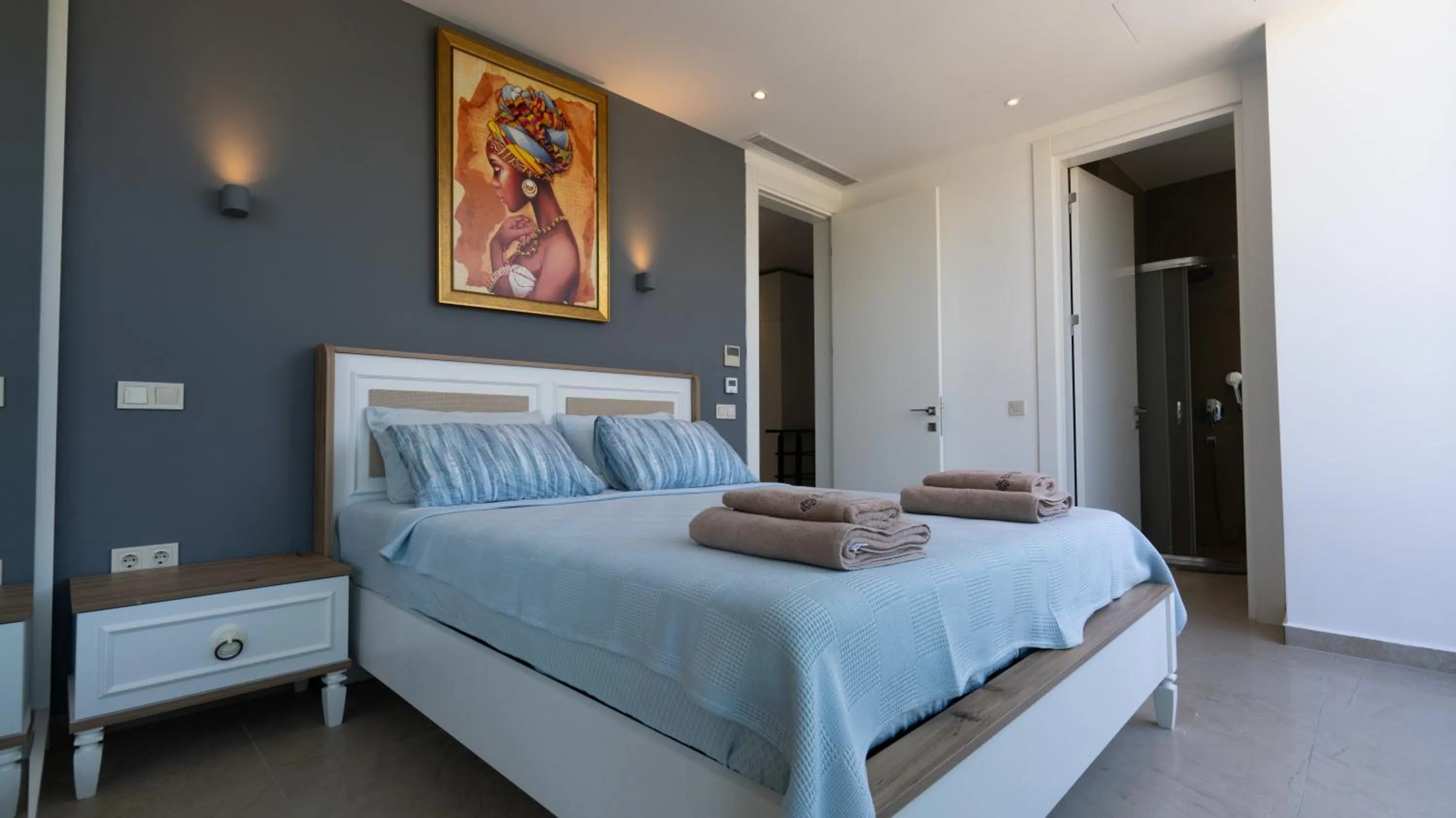 Bed in Blue Point Hotel Yalikavak