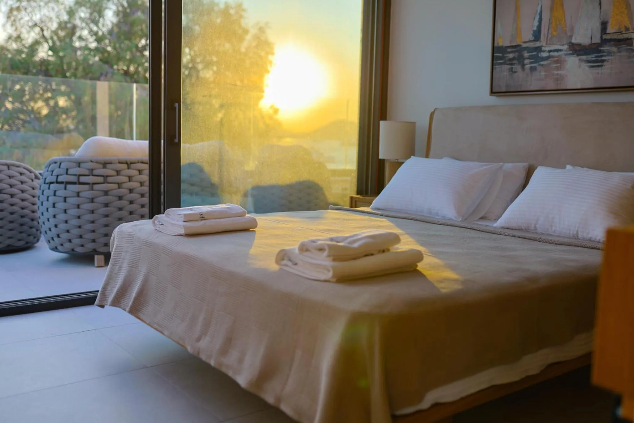 Bed in Blue Point Hotel Yalikavak