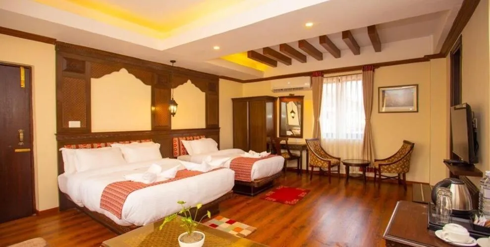 Bed in Pashupati Boutique Hotel & Spa