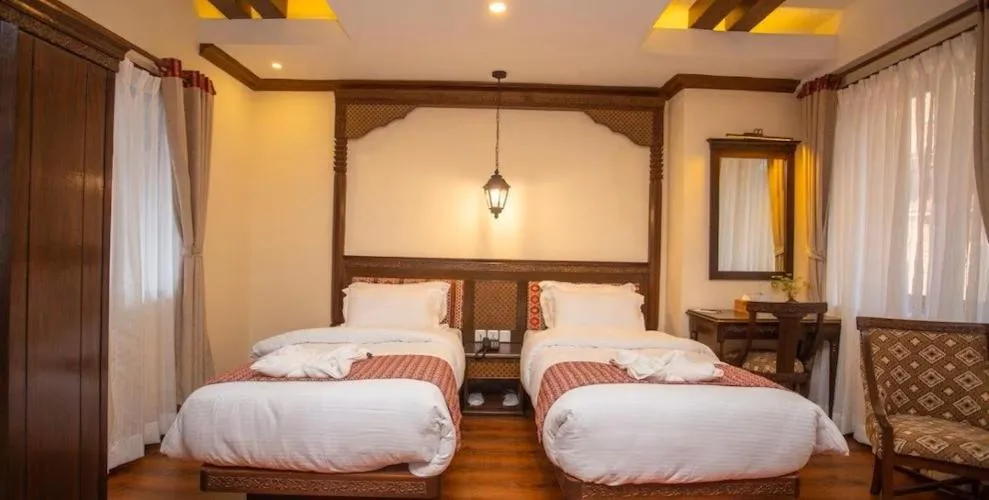 Bed in Pashupati Boutique Hotel & Spa