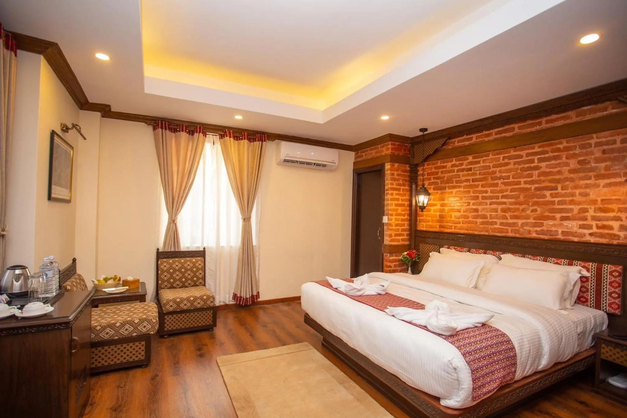 Bed in Pashupati Boutique Hotel & Spa