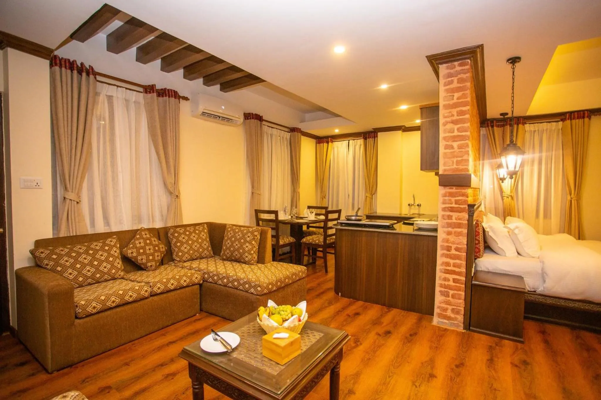 Bed in Pashupati Boutique Hotel & Spa