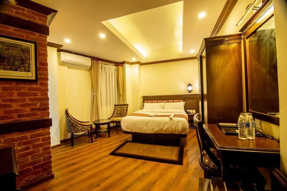 Bed in Pashupati Boutique Hotel & Spa