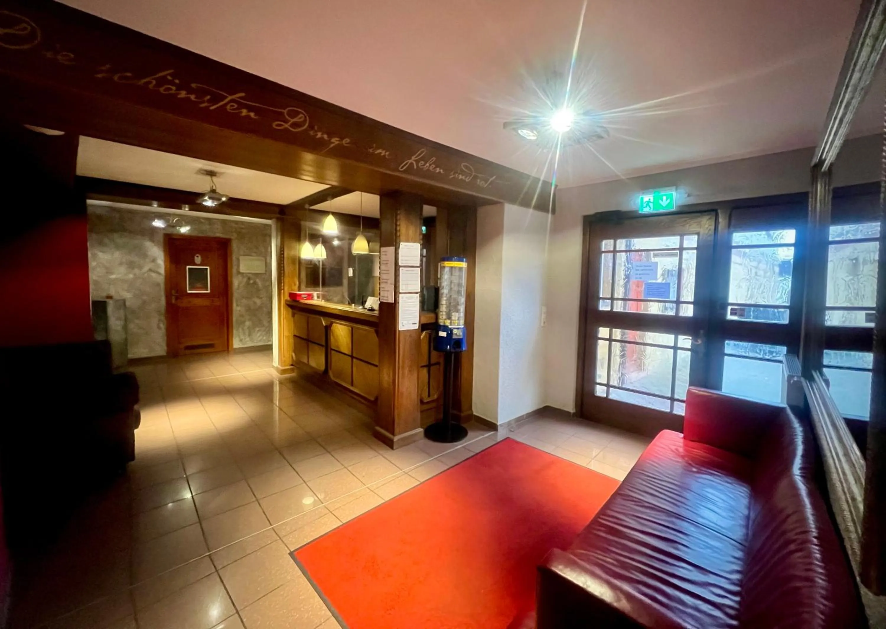 Bed in Hotel das rot