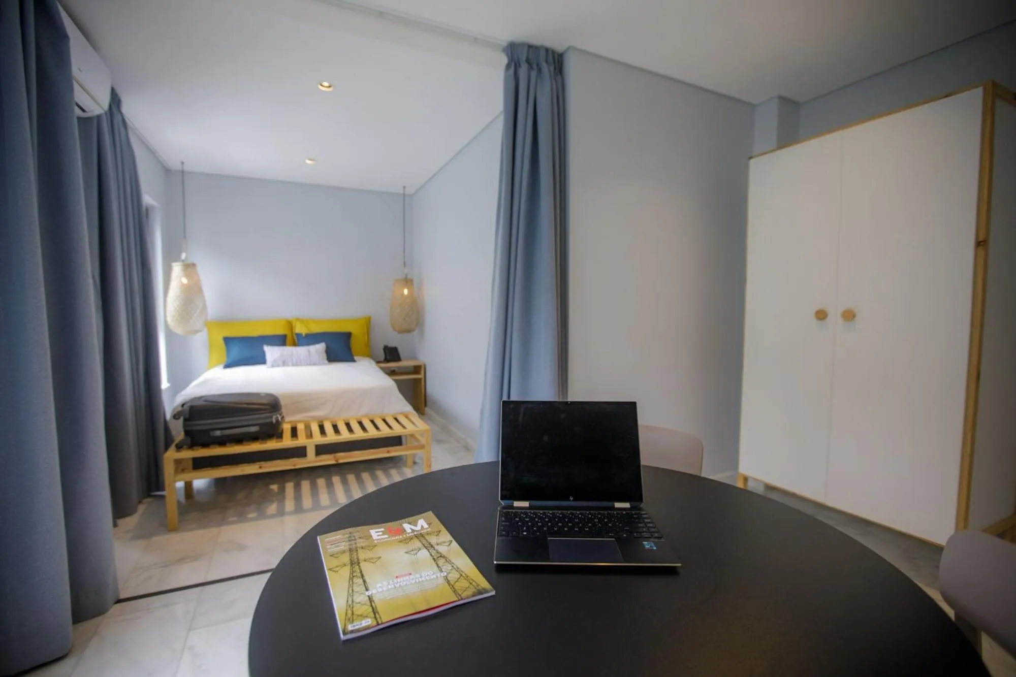 Bedroom, Bed in Cowork Lab Suites