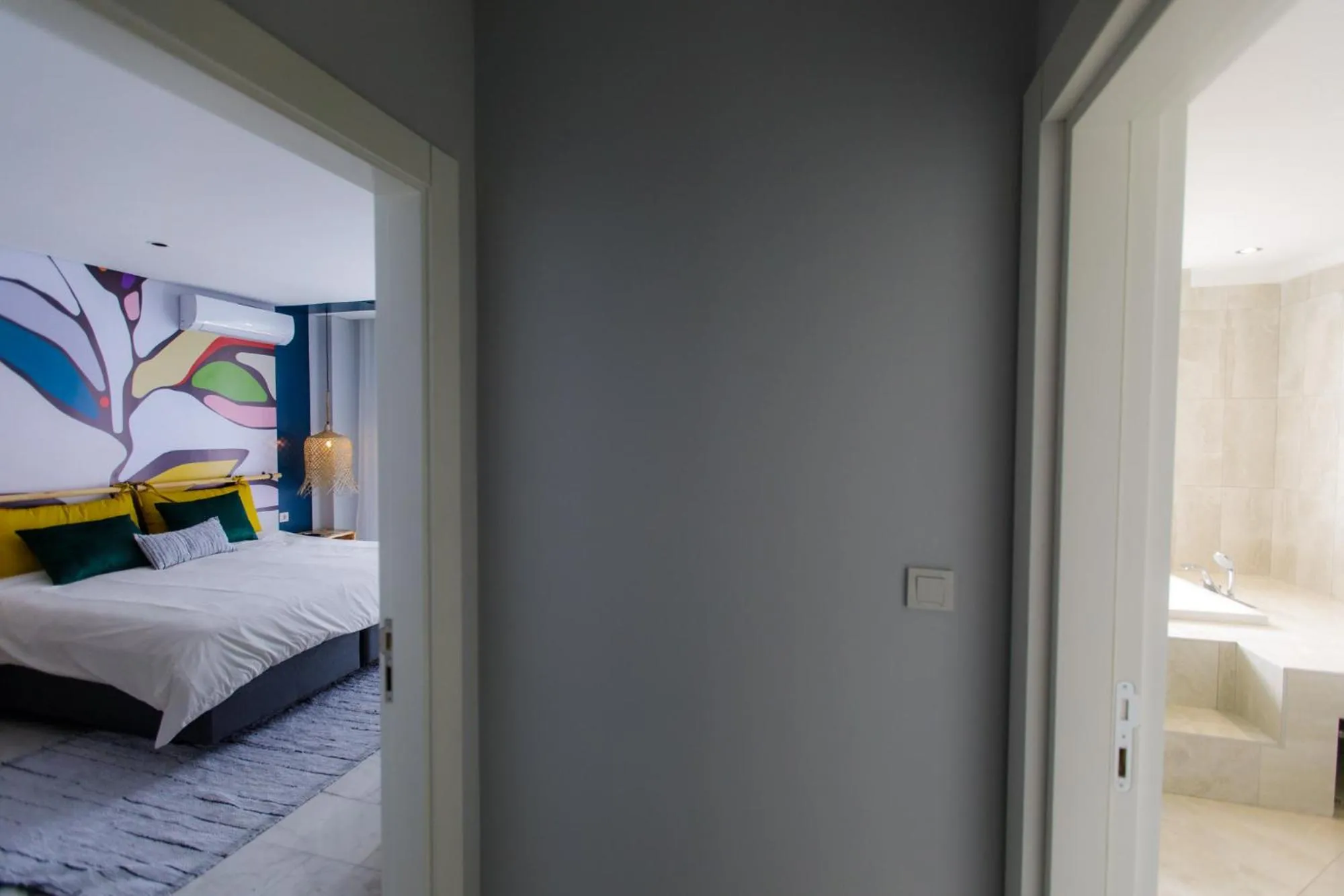 Bathroom, Bed in Cowork Lab Suites