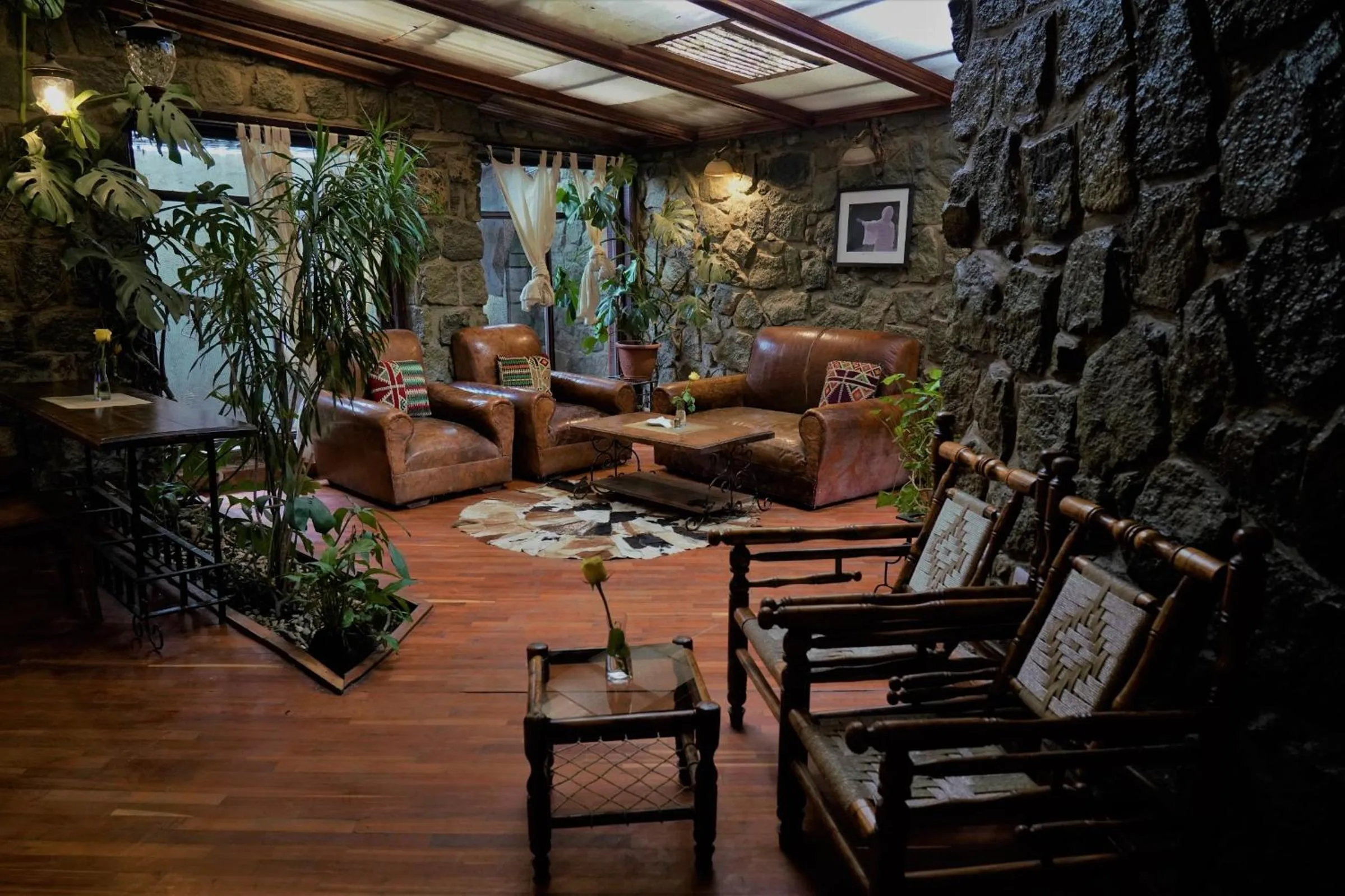Seating area in Tryst Boutique Hotel