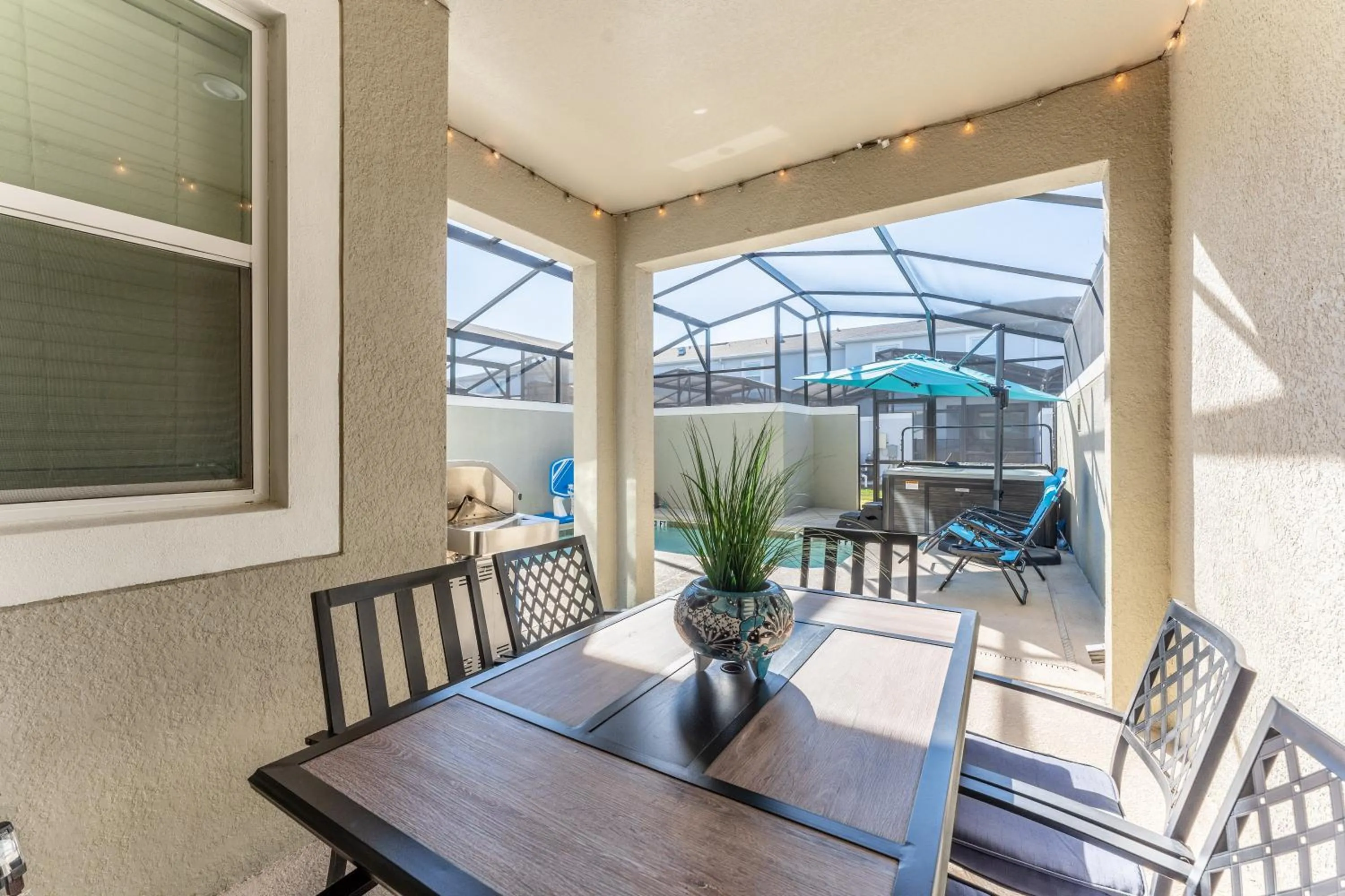 Patio in Family Retreat near Disney with Pool & Hot Tub!