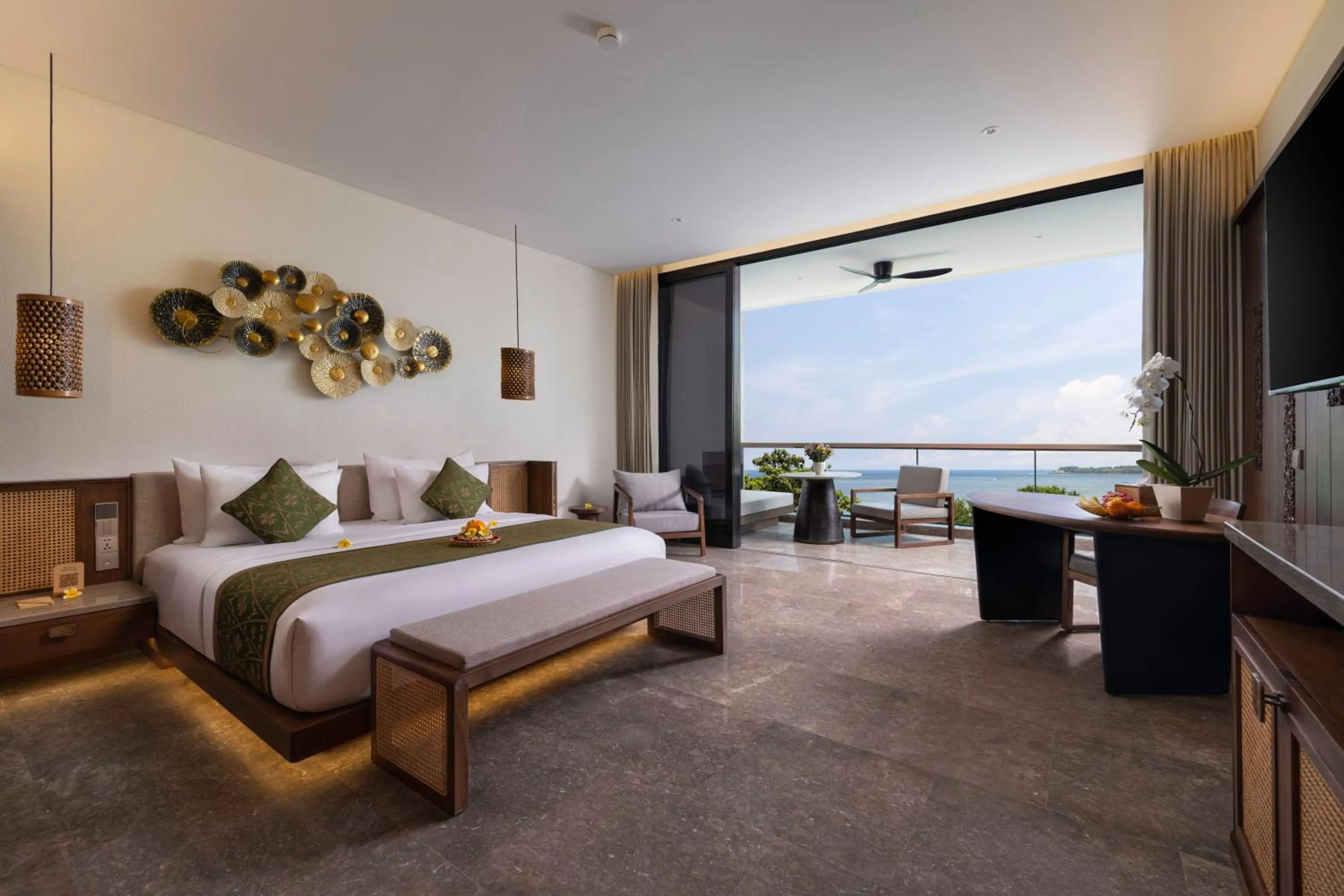 Bed in Sumitra Luxury Villas & Resort by Pramana