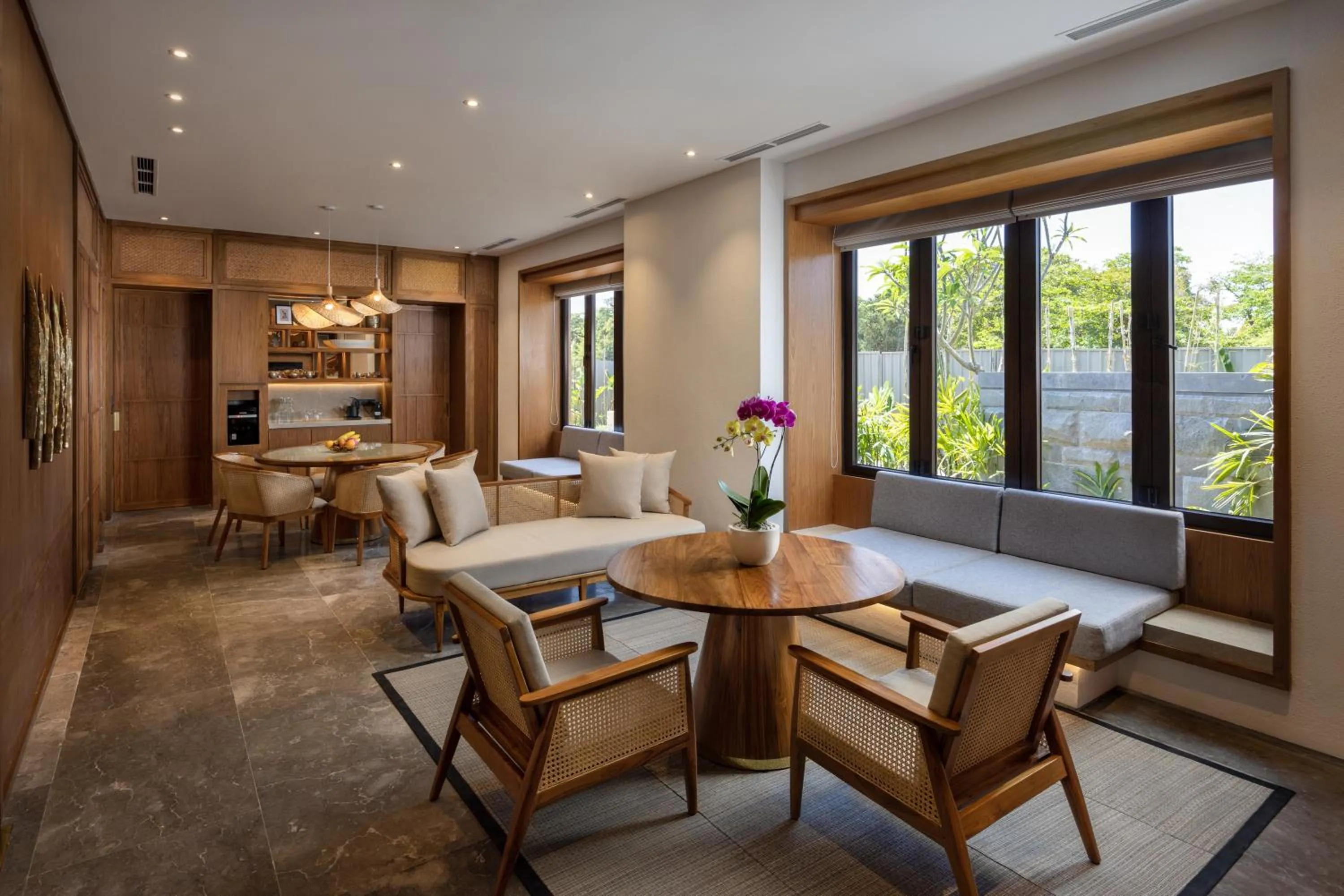 Living room in Sumitra Luxury Villas & Resort by Pramana