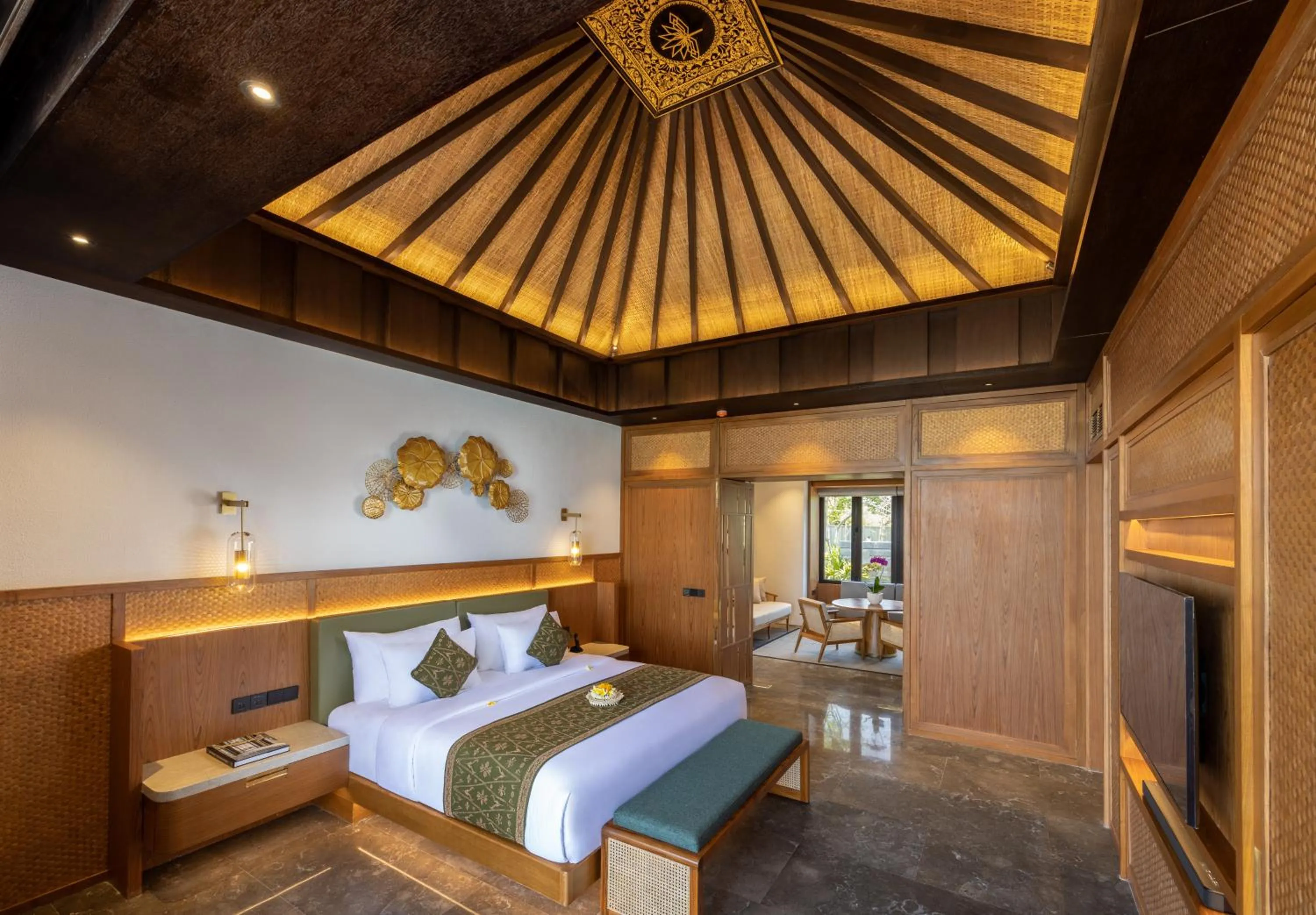 Bed in Sumitra Luxury Villas & Resort by Pramana