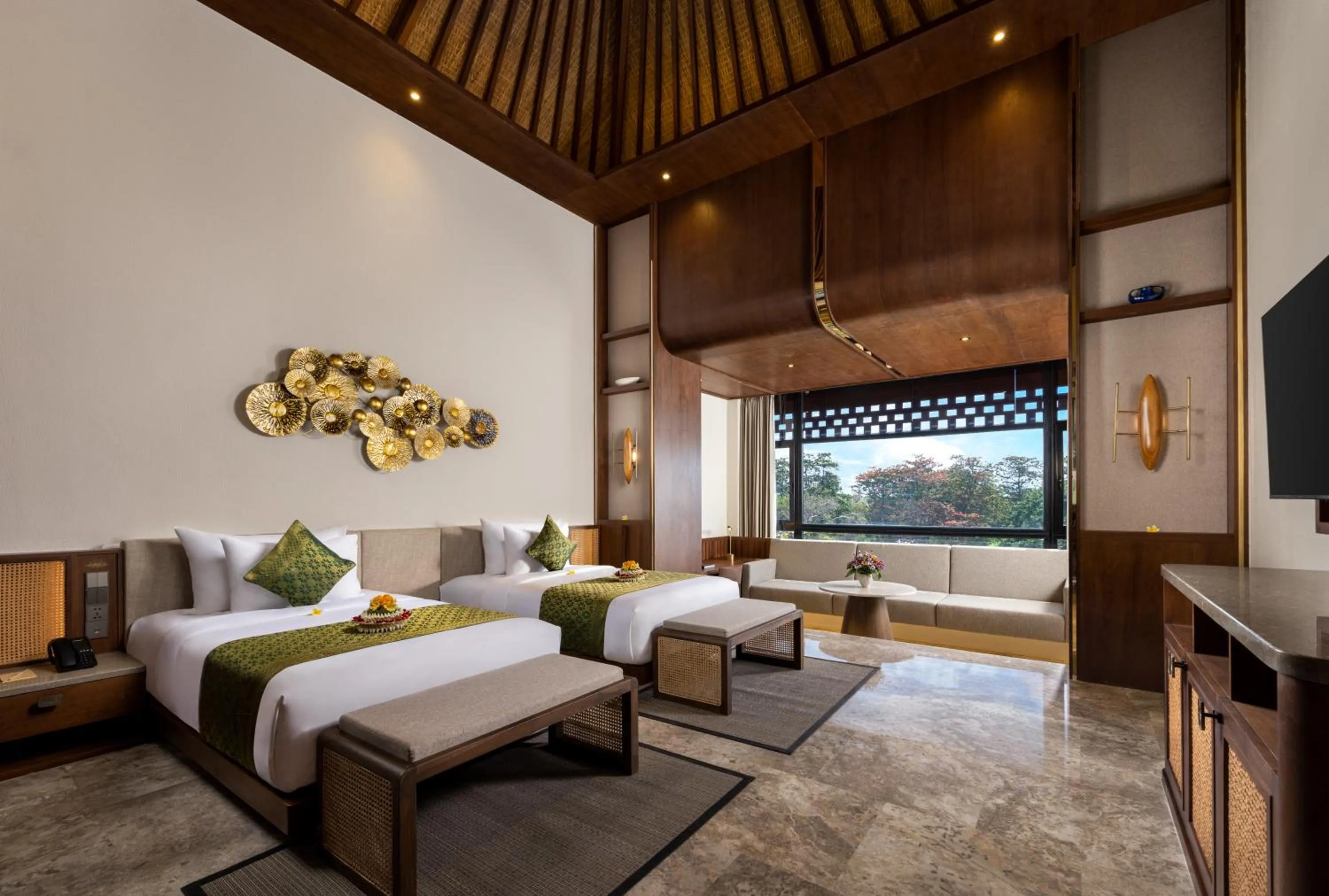Bed in Sumitra Luxury Villas & Resort by Pramana