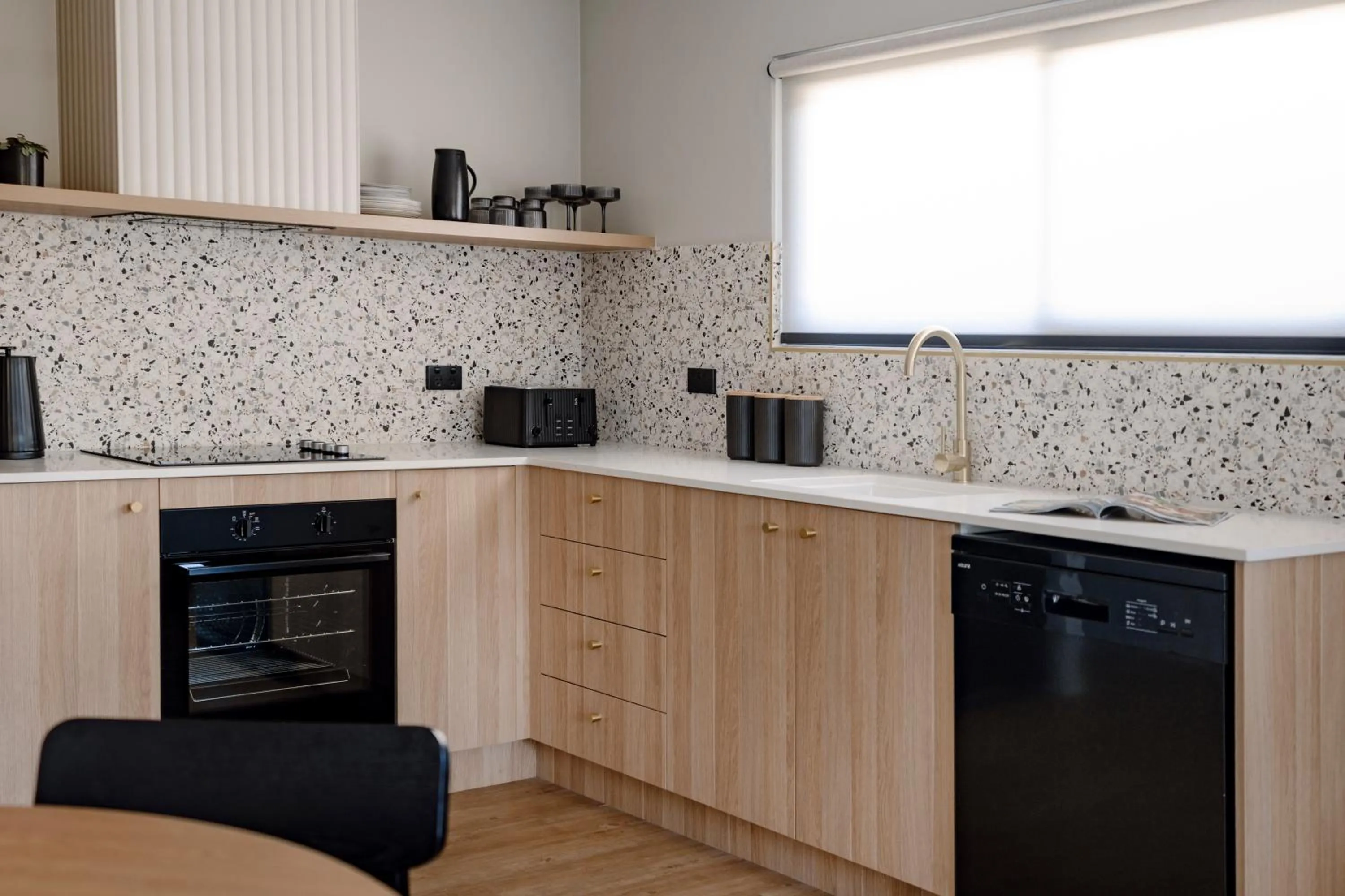 kitchen in Motel Caloundra