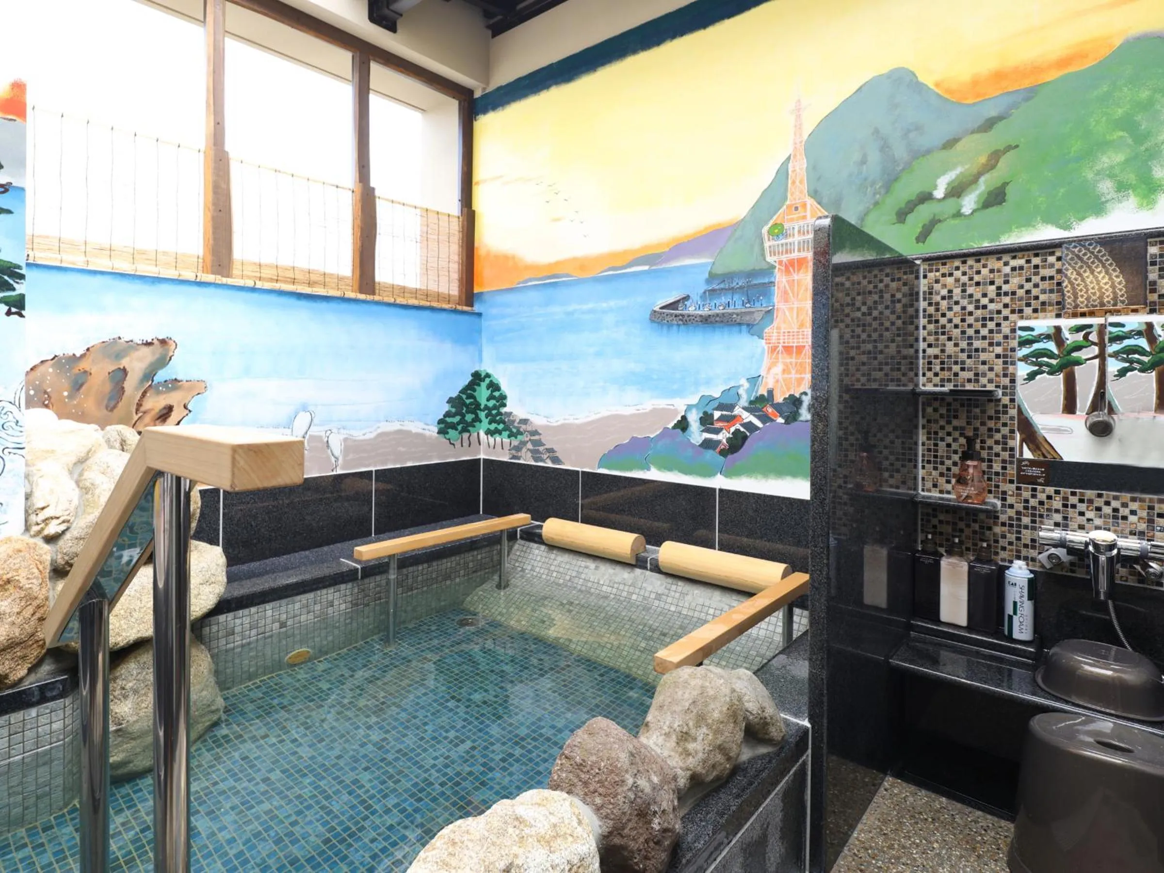 Hot Spring Bath in Beppu Hatto Onyado Nono Beppu