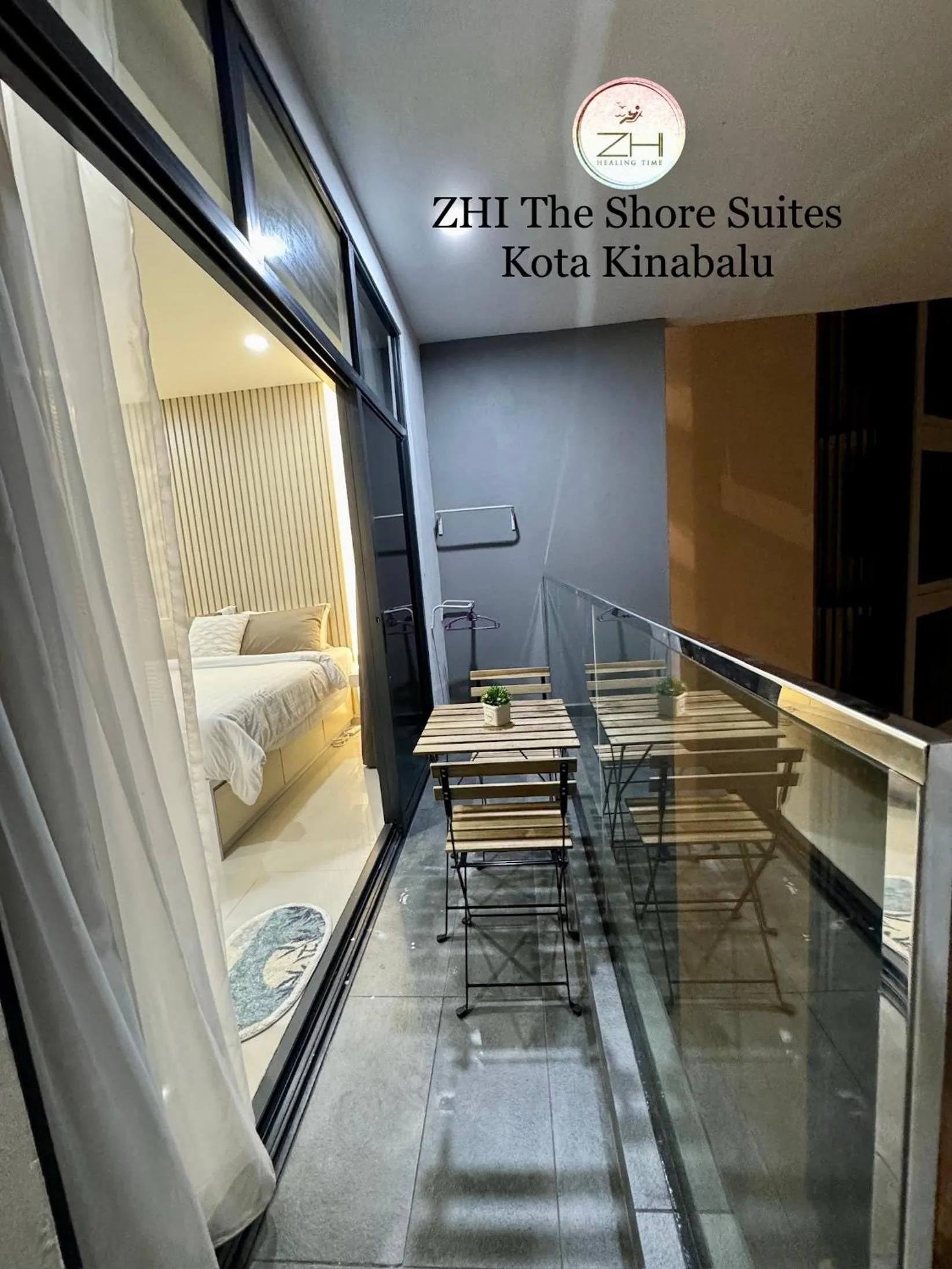 Bed in ZHI The Shore Suites Kota Kinabalu