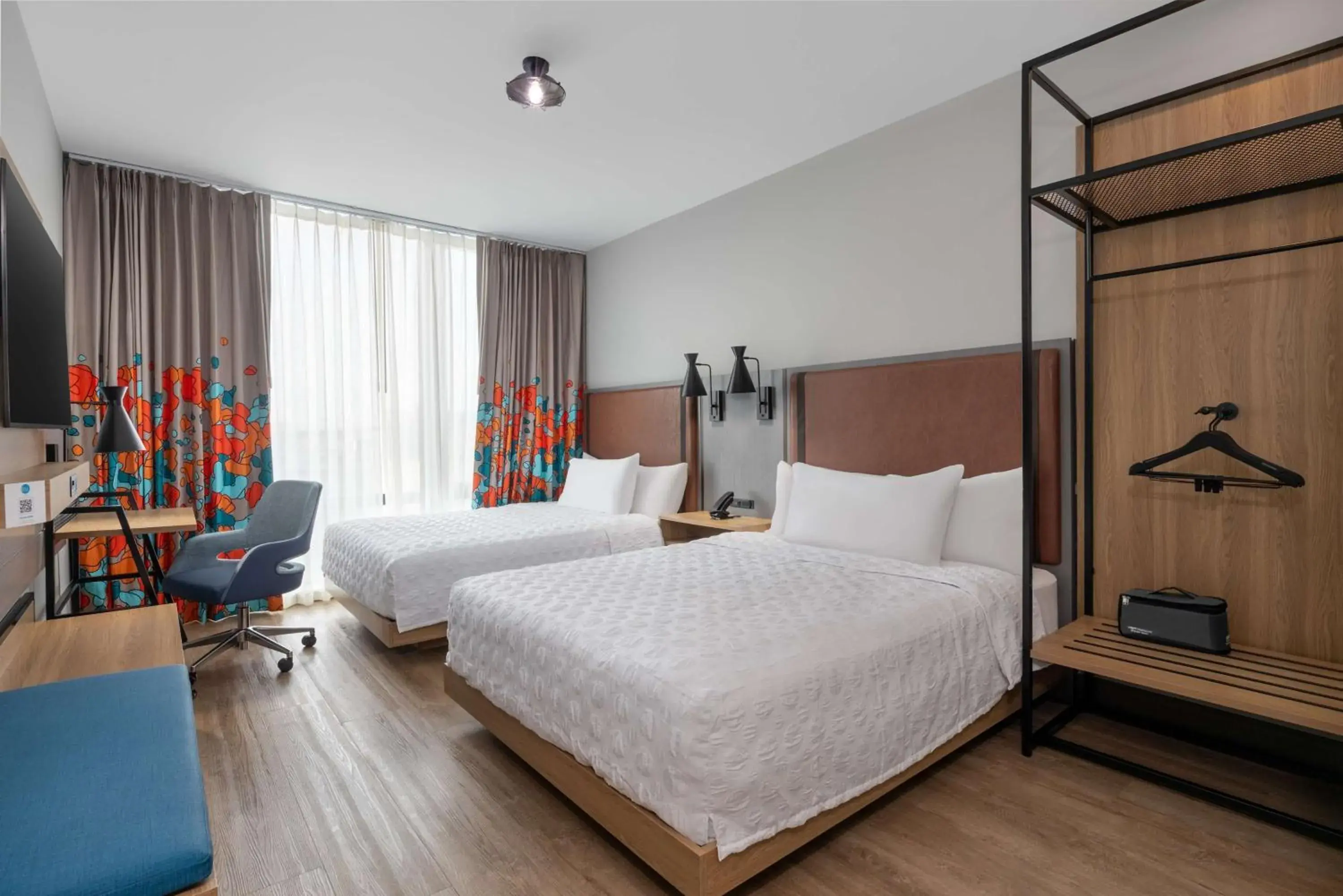 Queen Room with Two Queen Beds and Roll-In Shower - Mobility and Hearing Access in Tru By Hilton Brooklyn Queen Room with Two Queen Beds and Roll-In Shower - Mobility and Hearing Access in Tru By Hilton Brooklyn