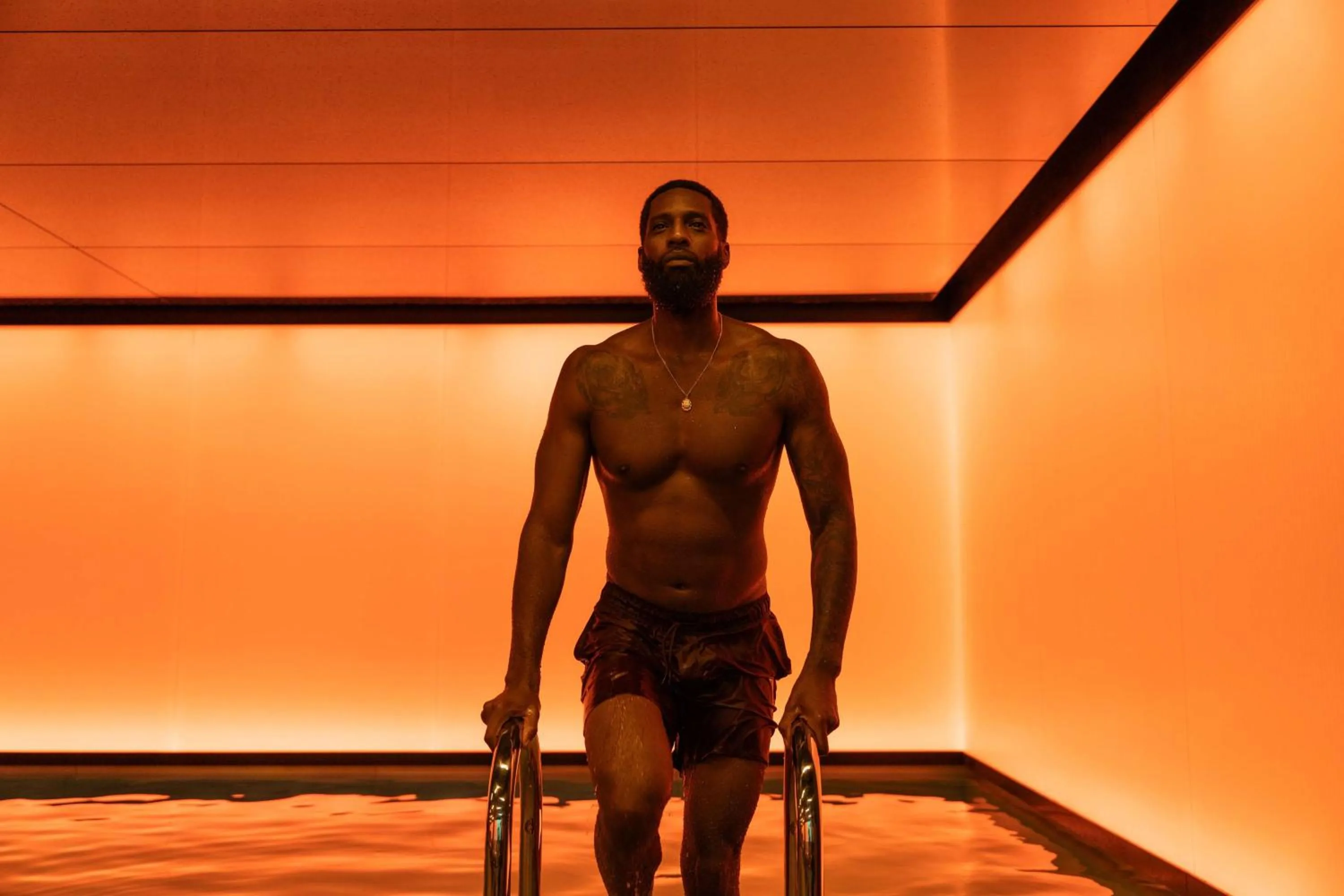 Pool view in art'otel London Hoxton